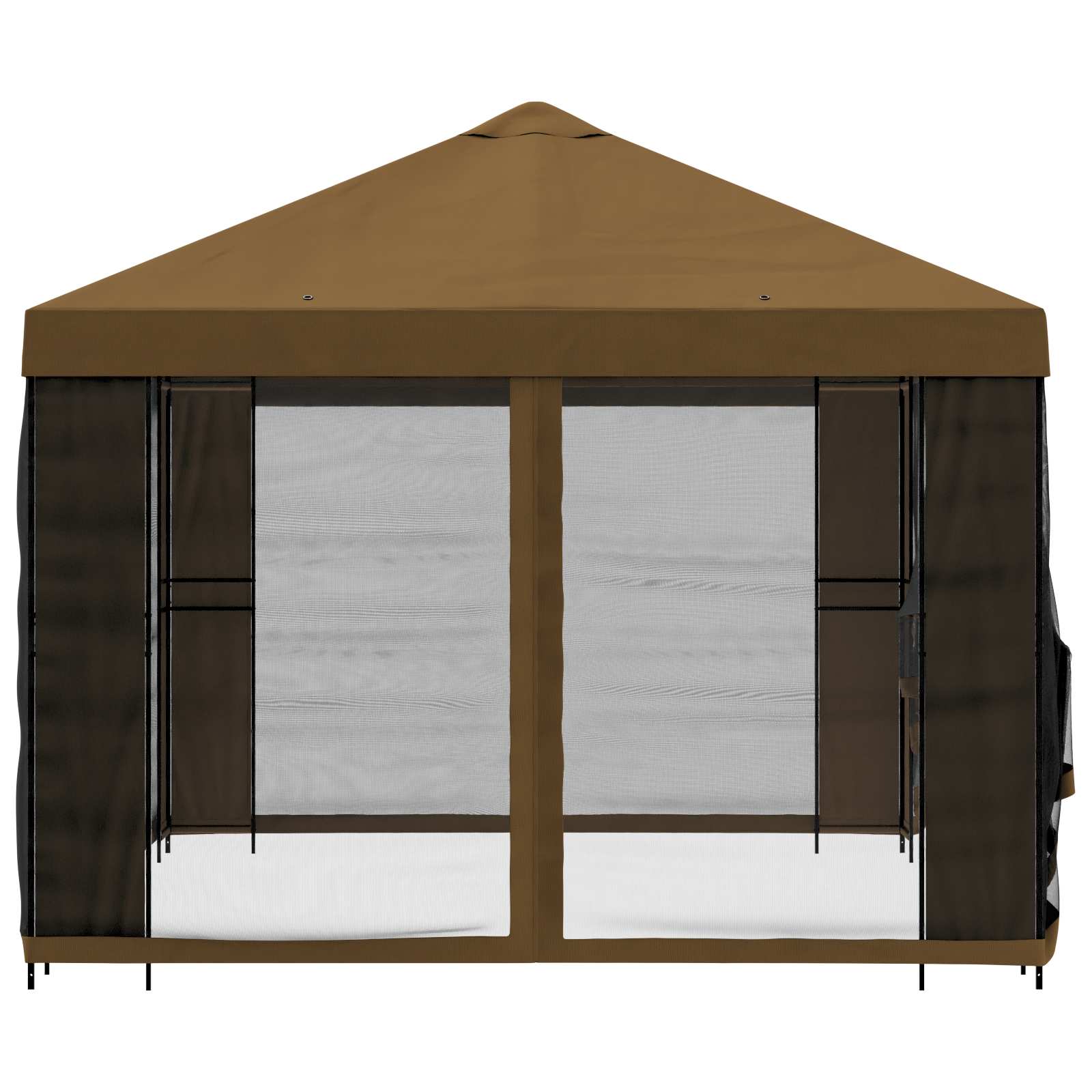 Gazebo da giardino con pareti laterali 4 × 3 m Tortora