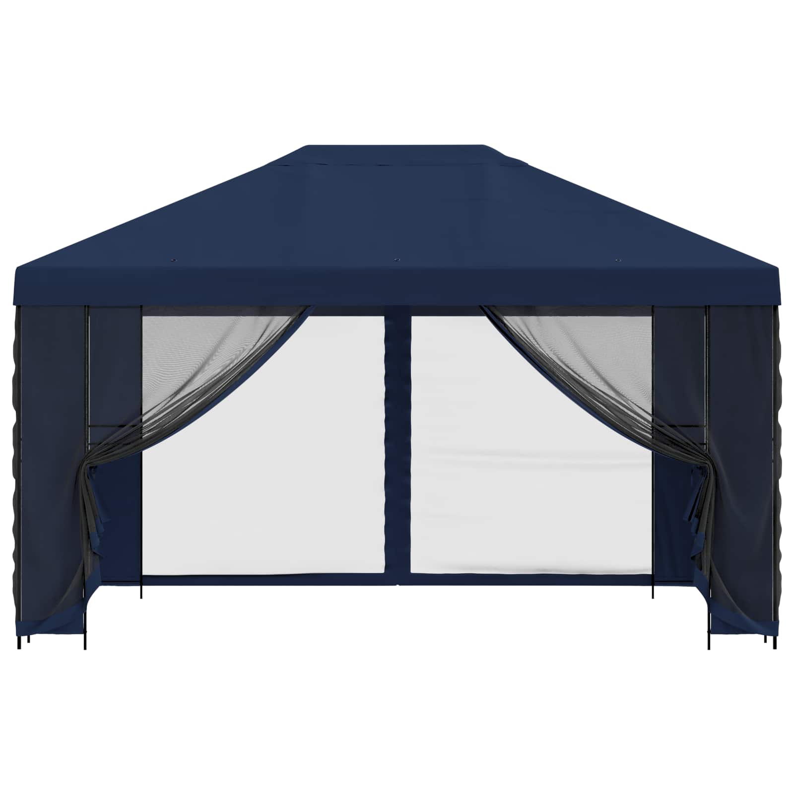 Gazebo da giardino con pareti laterali 4 × 3 m Blu