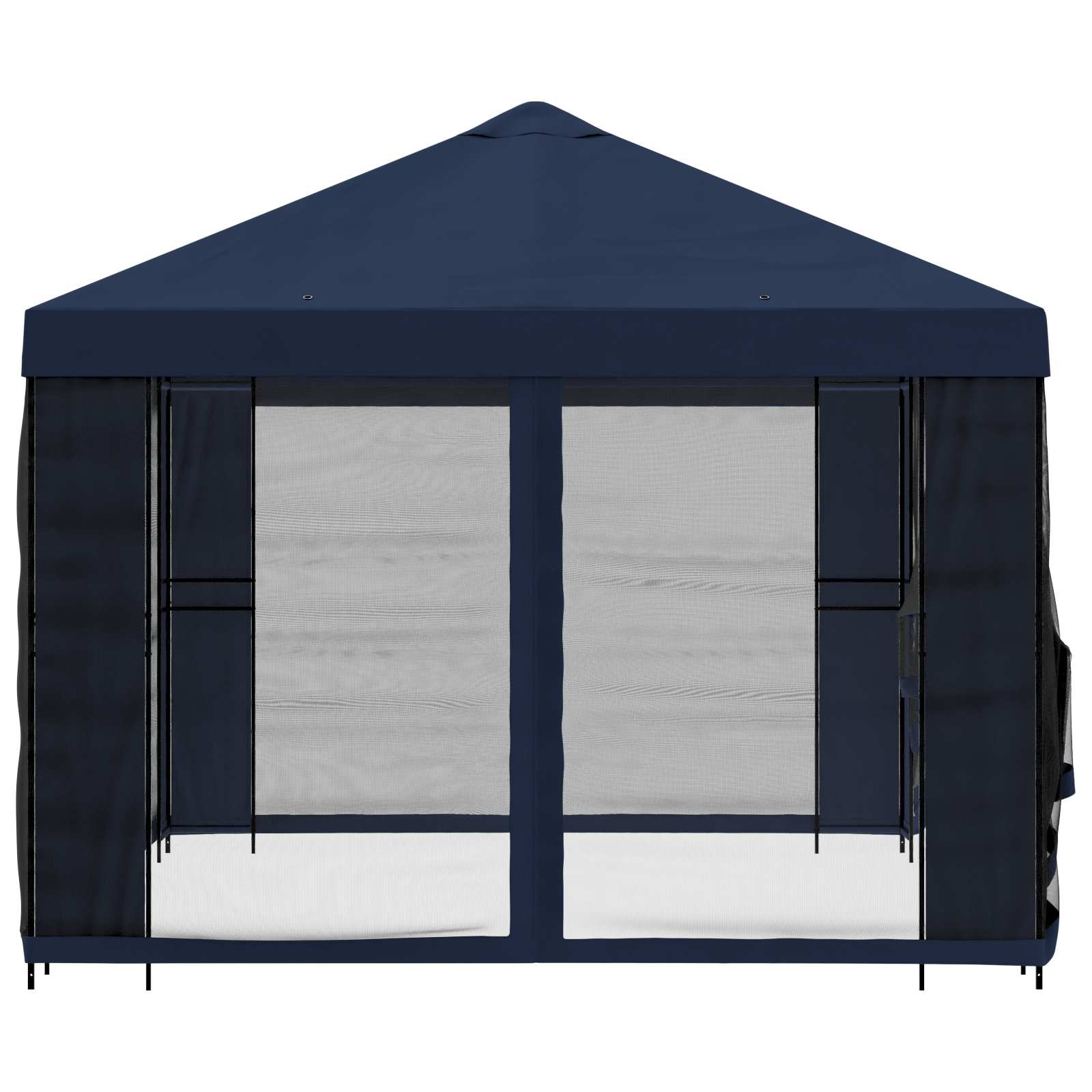 Gazebo da giardino con pareti laterali 4 × 3 m Blu