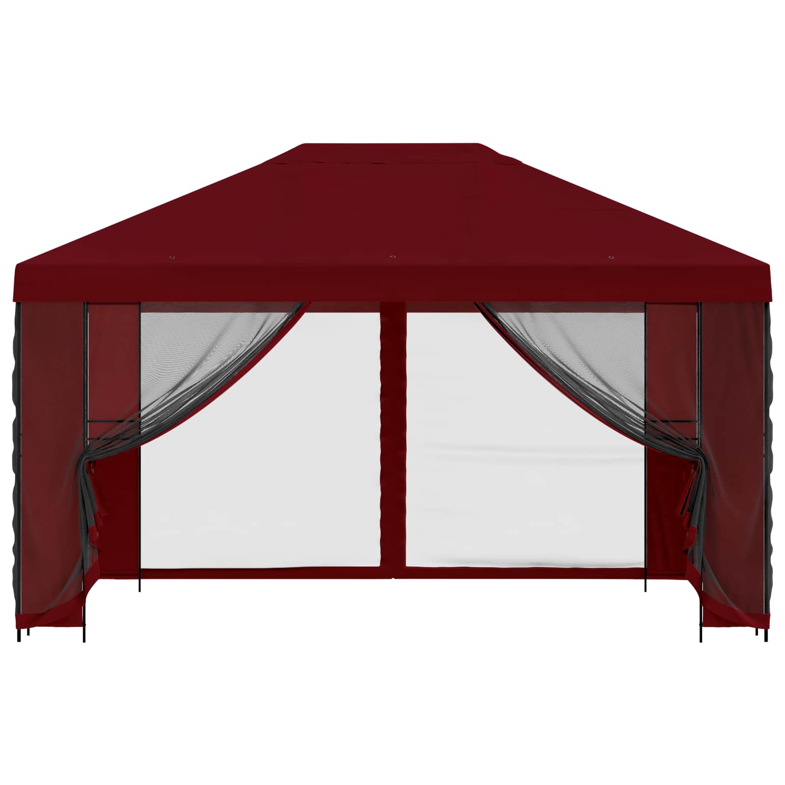 Gazebo da giardino con pareti laterali 4 × 3 m Borgogna