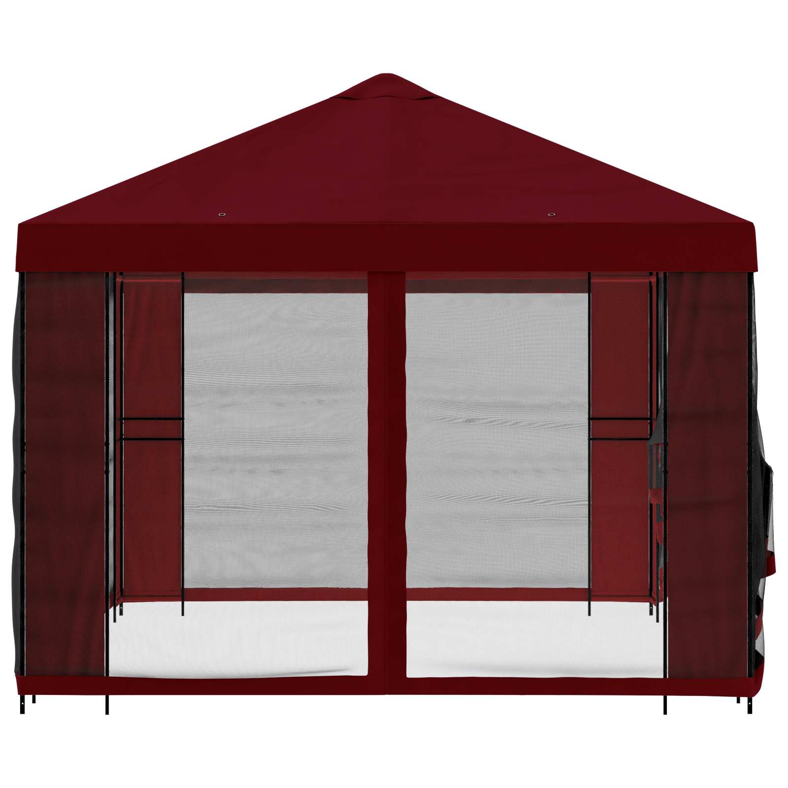 Gazebo da giardino con pareti laterali 4 × 3 m Borgogna