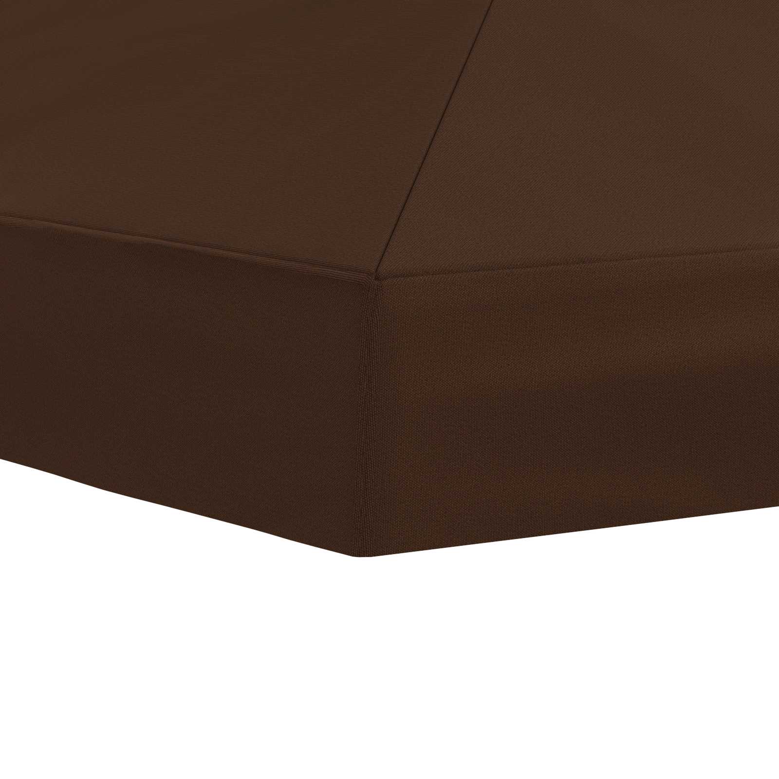 Copertura Tenda Gazebo 6 x 3 m Marrone Poliestere 190 gsm