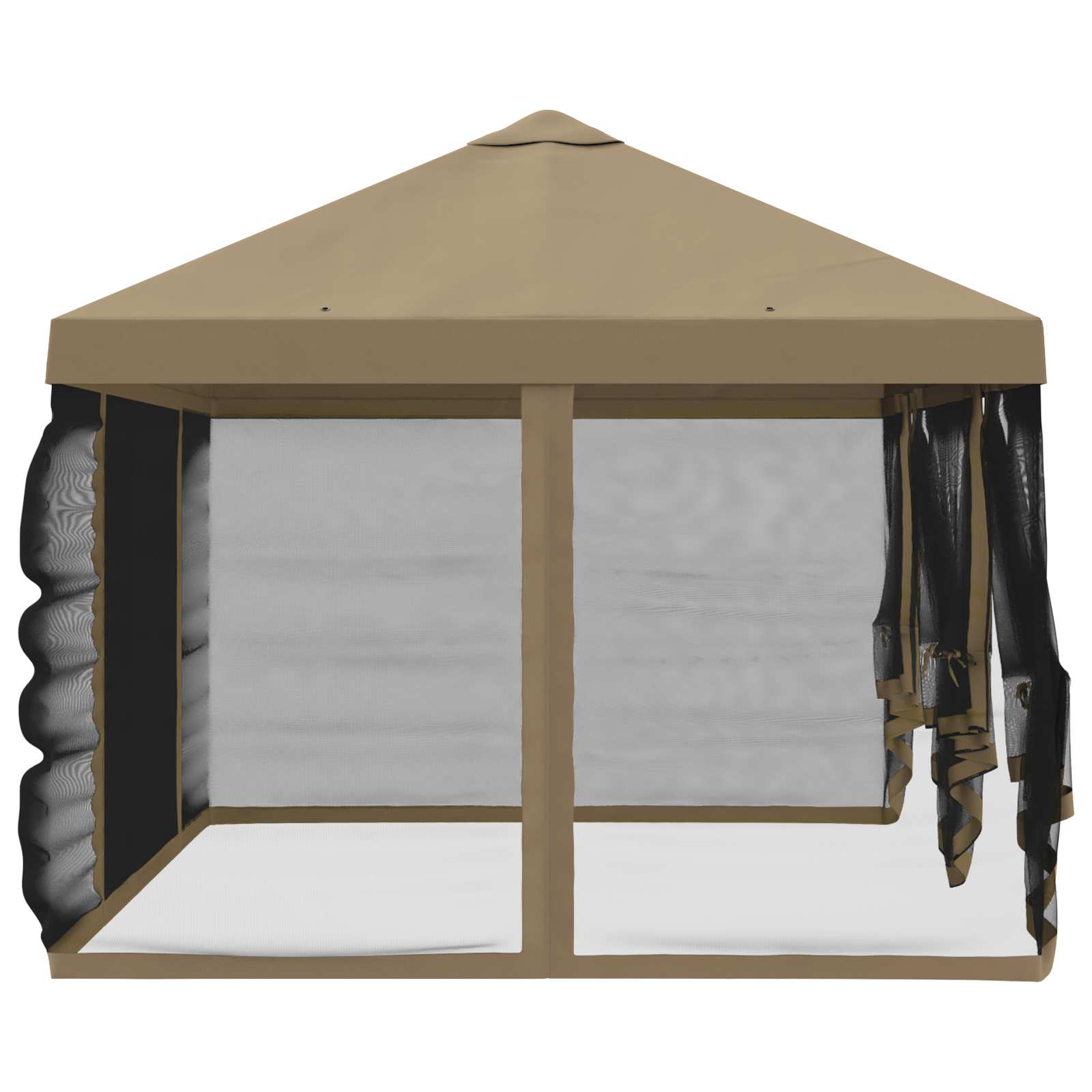 Copertura Gazebo con Pareti Laterali 6 x 3 m Beige Poliestere