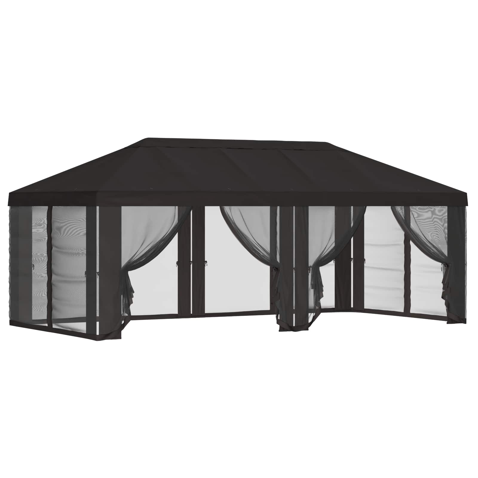 Copertura Gazebo con Pareti Laterali 6 x 3 m Antracite