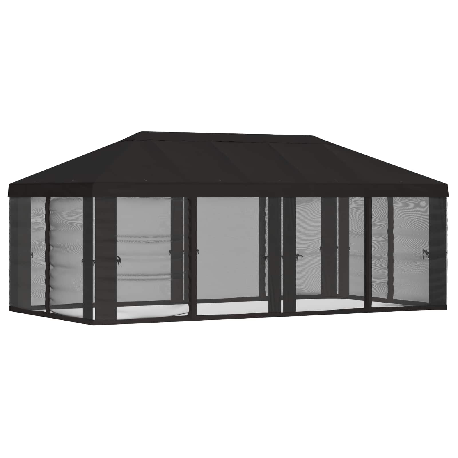 Copertura Gazebo con Pareti Laterali 6 x 3 m Antracite