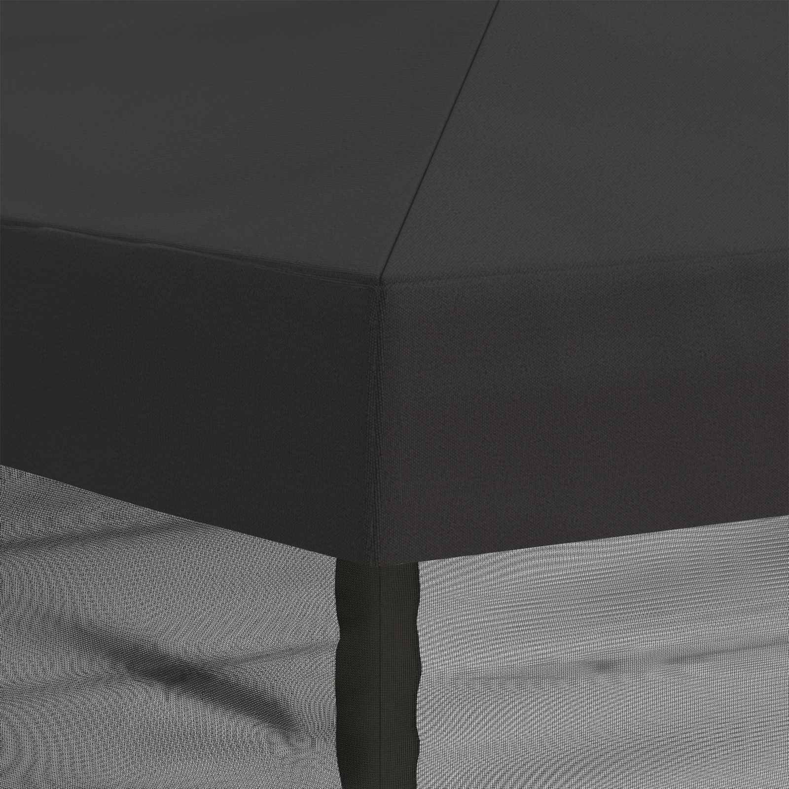 Copertura Gazebo con Pareti Laterali 6 x 3 m Antracite