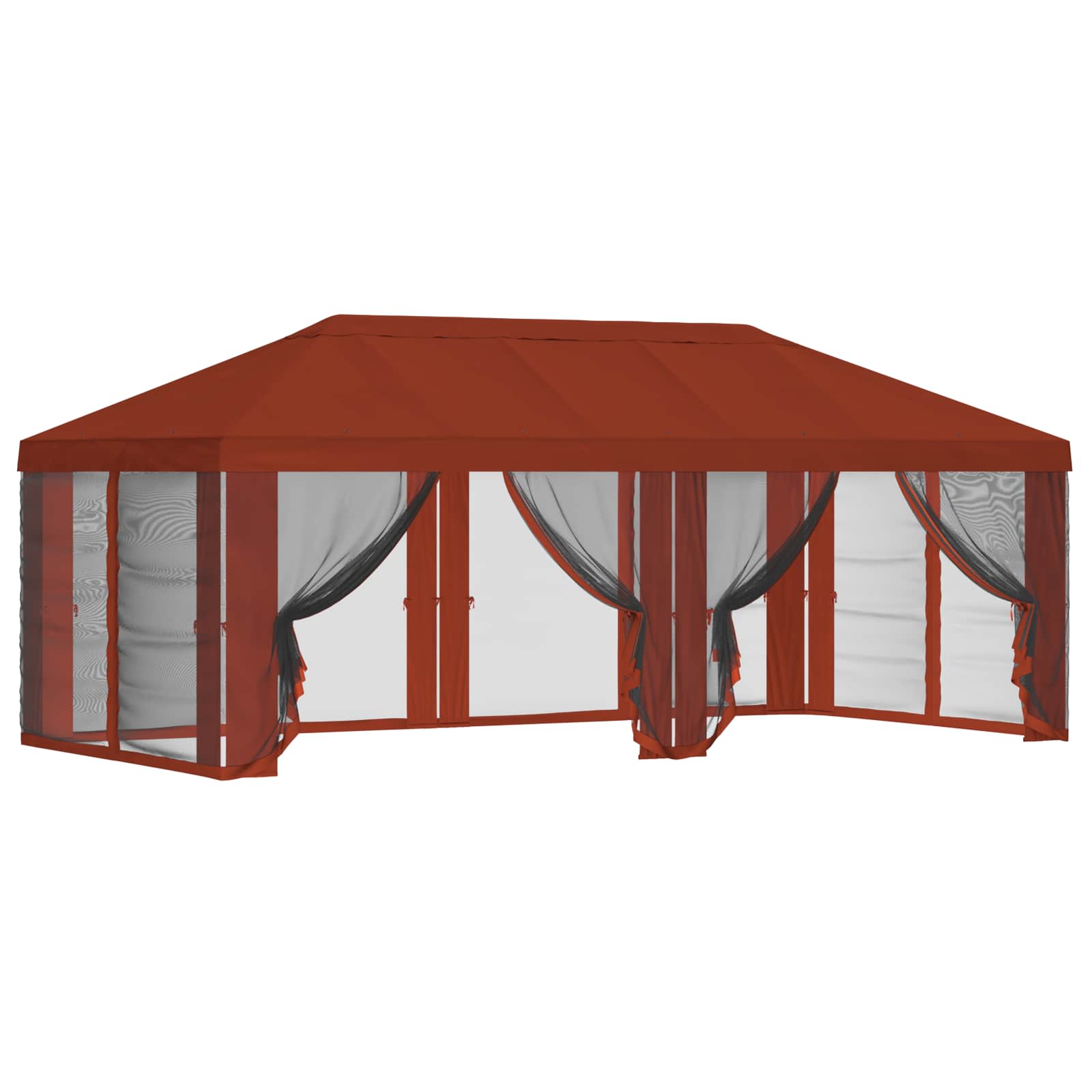 Copertura Gazebo con Pareti Laterali 6 x 3 m Terracotta