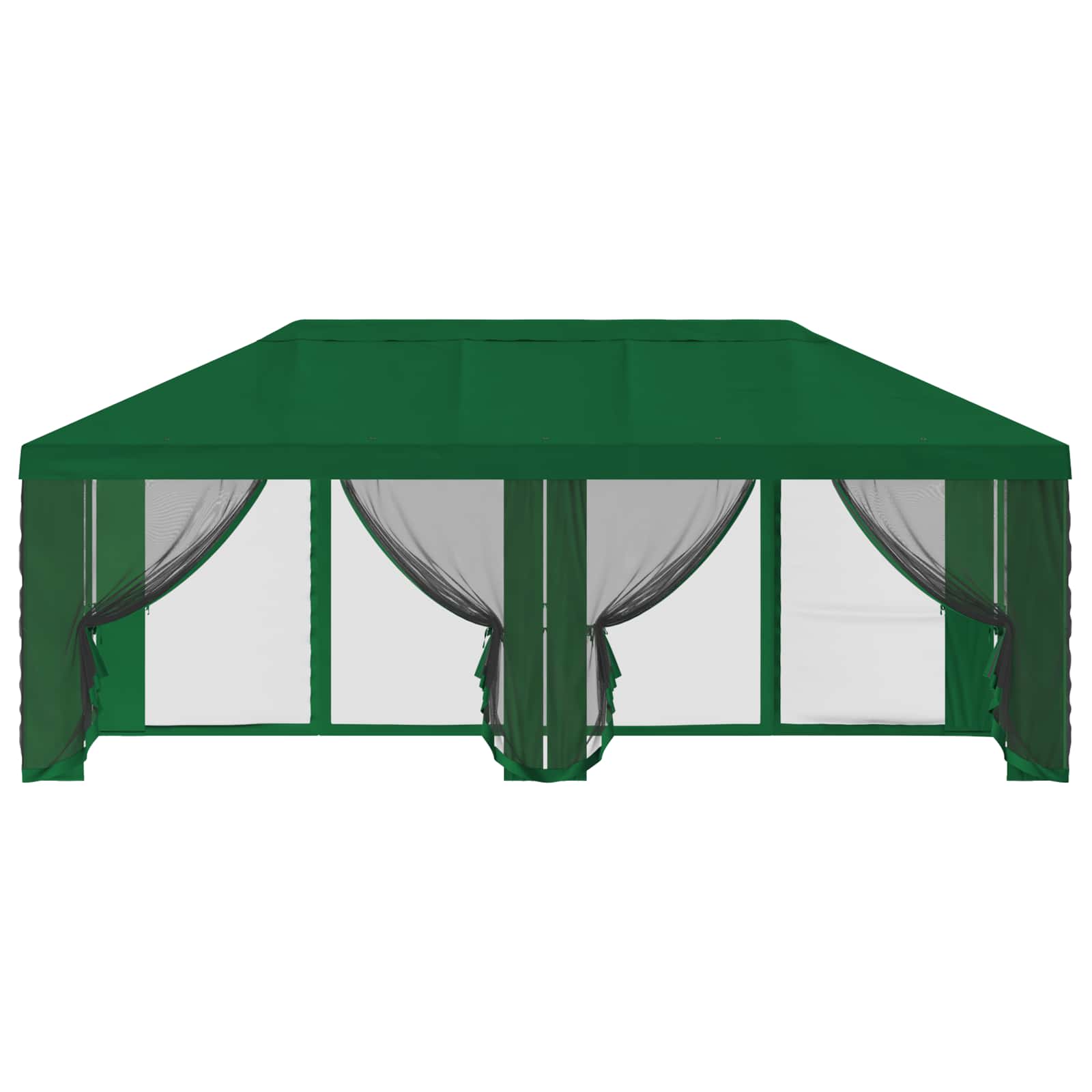 Copertura Gazebo con Pareti Laterali 6 x 3 m Verde Poliestere
