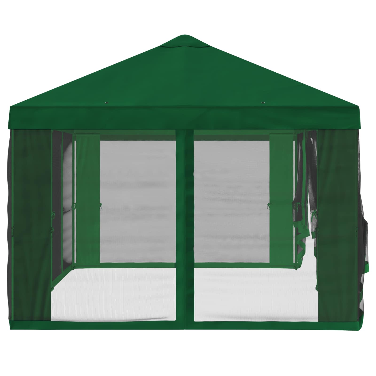 Copertura Gazebo con Pareti Laterali 6 x 3 m Verde Poliestere