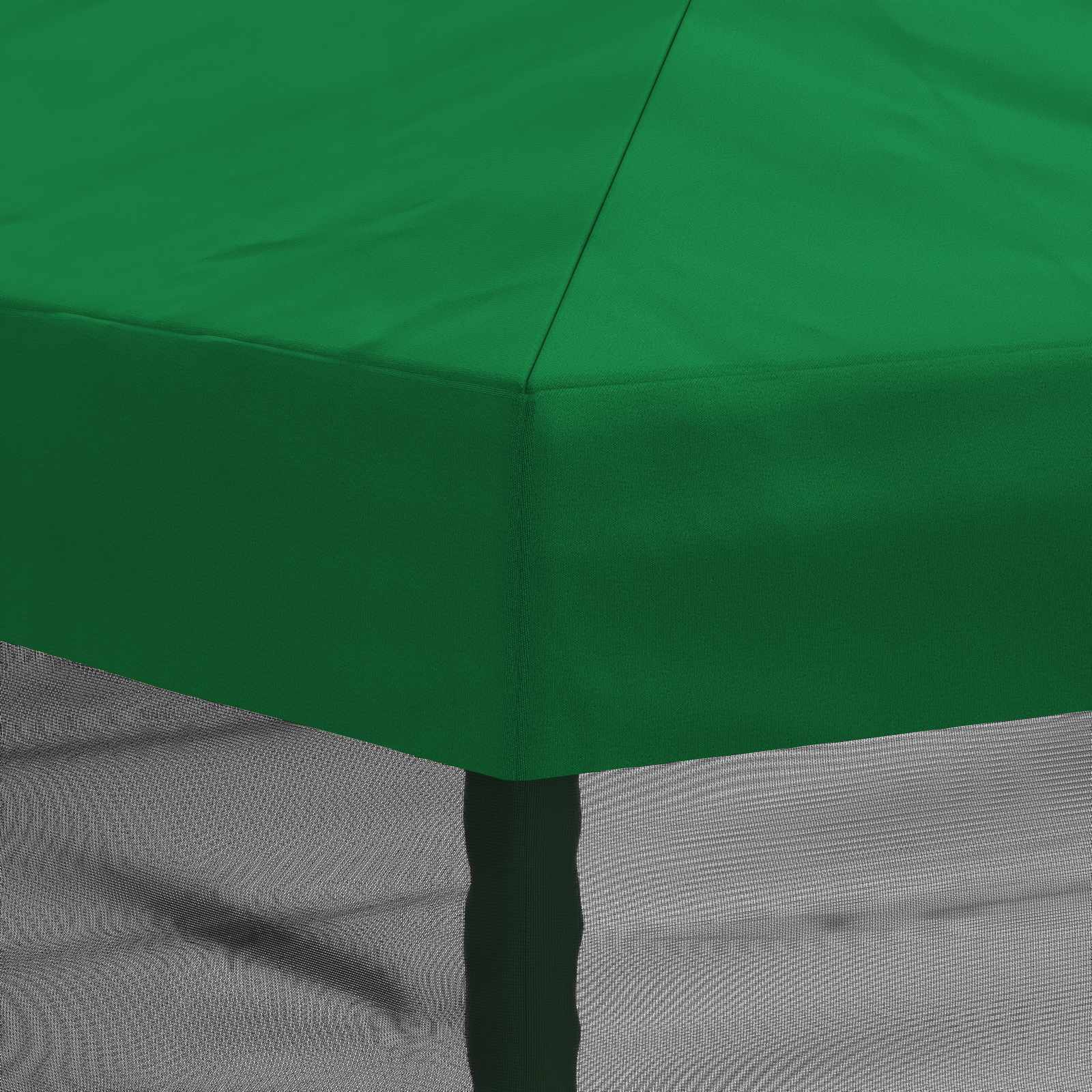 Copertura Gazebo con Pareti Laterali 6 x 3 m Verde Poliestere
