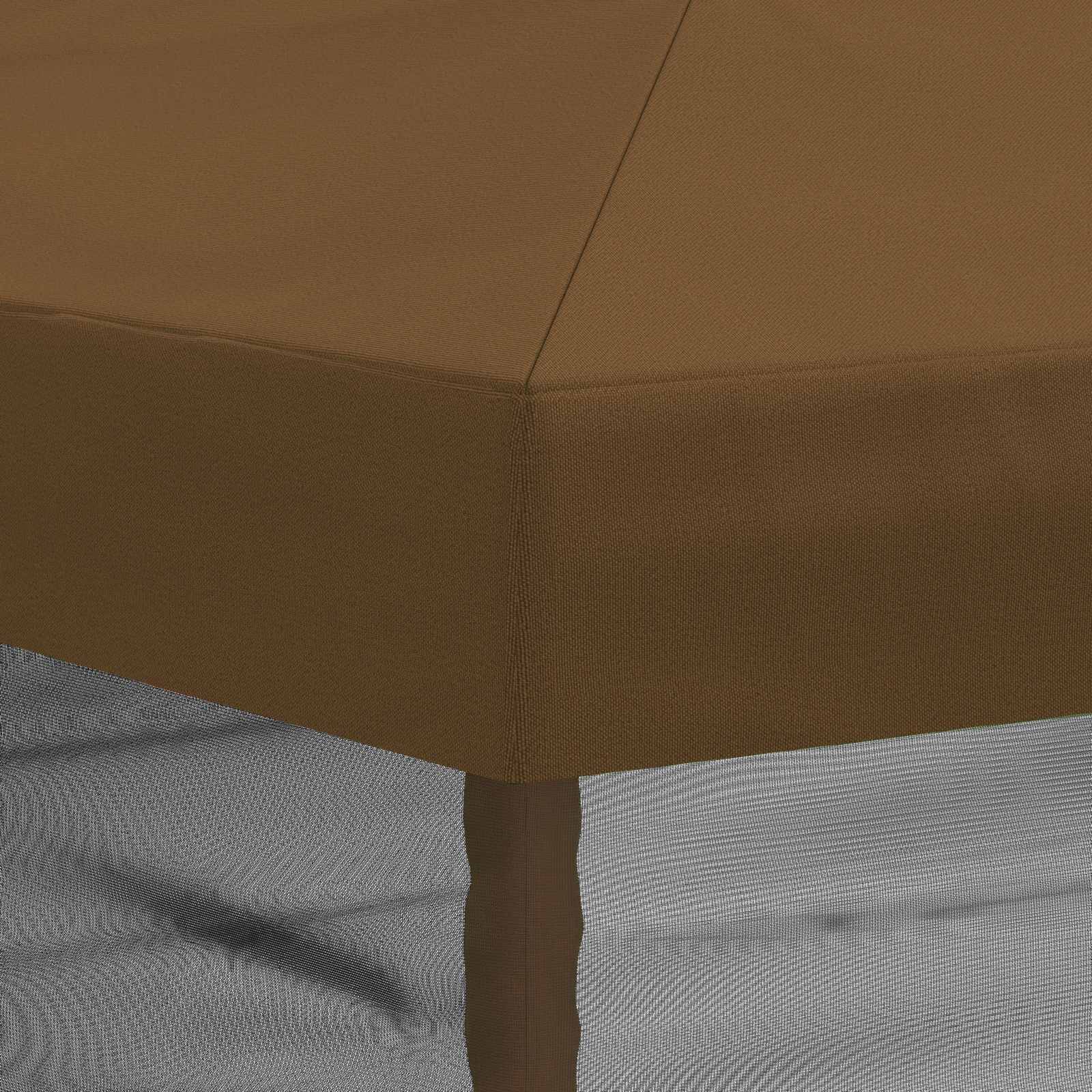 Copertura Gazebo con Pareti Laterali 6 x 3 m Tortora Poliestere