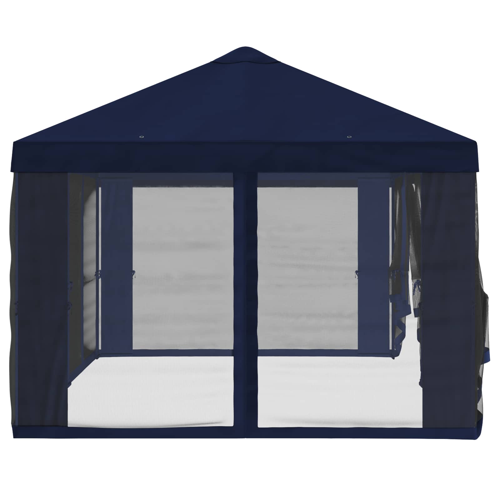 Copertura Gazebo con Pareti Laterali 6 x 3 m Blu Poliestere