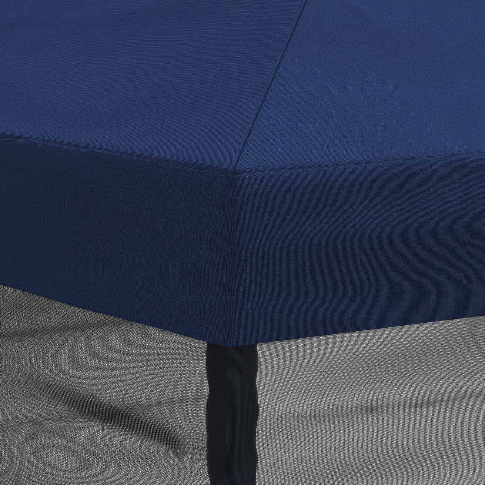 Copertura Gazebo con Pareti Laterali 6 x 3 m Blu Poliestere