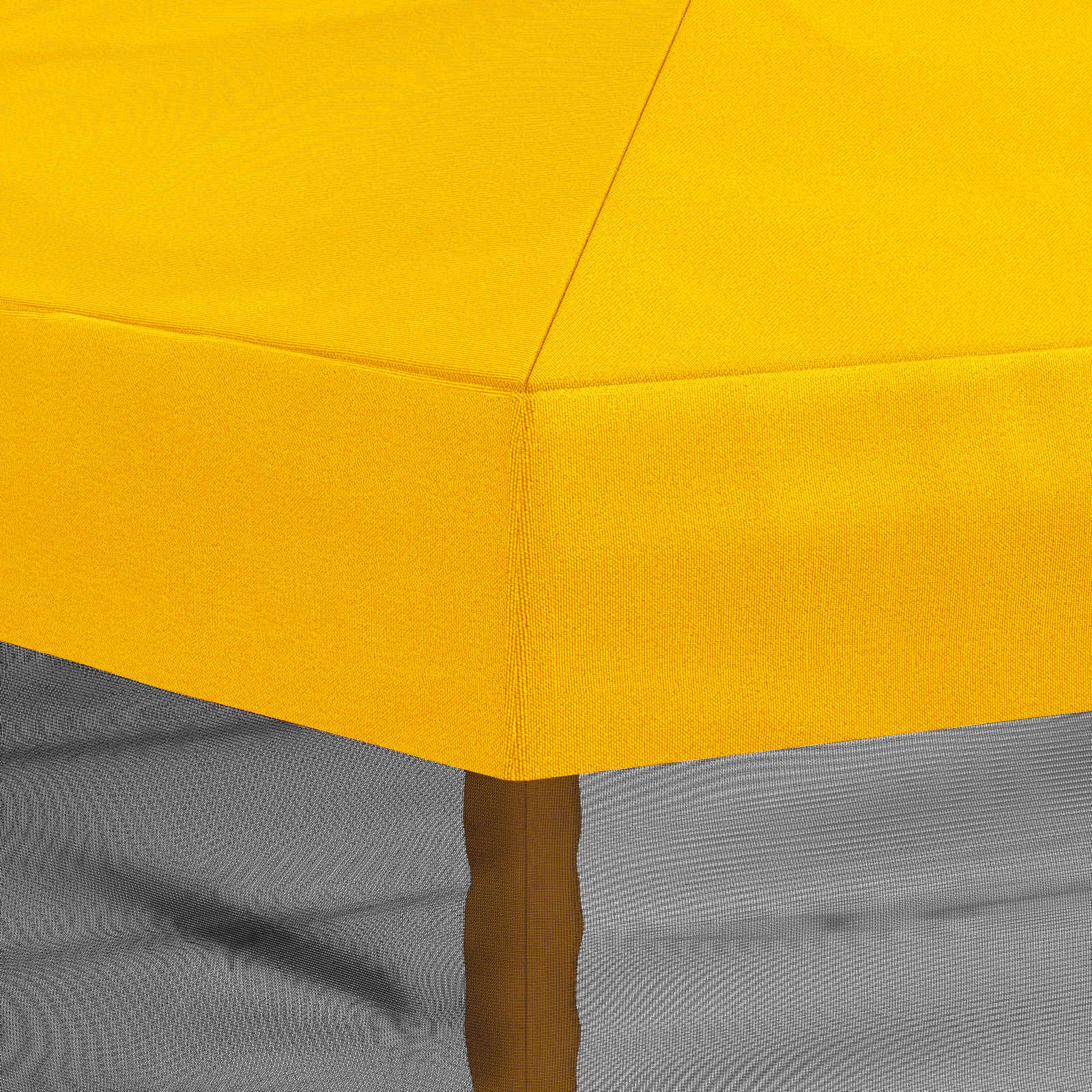 Copertura Gazebo con Pareti Laterali 6 x 3 m Giallo Poliestere