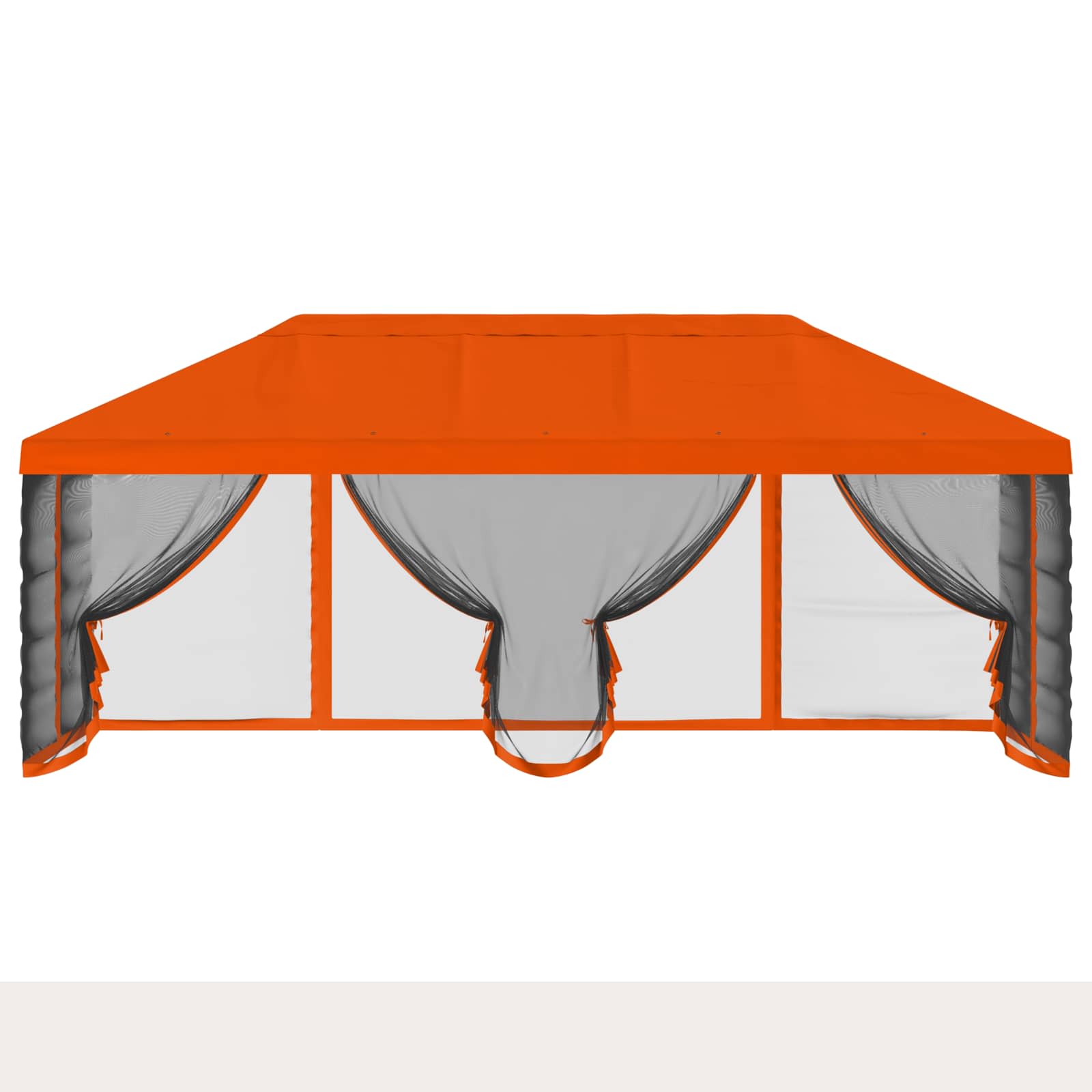 Copertura Gazebo con Pareti Laterali 6 x 3 m Arancione