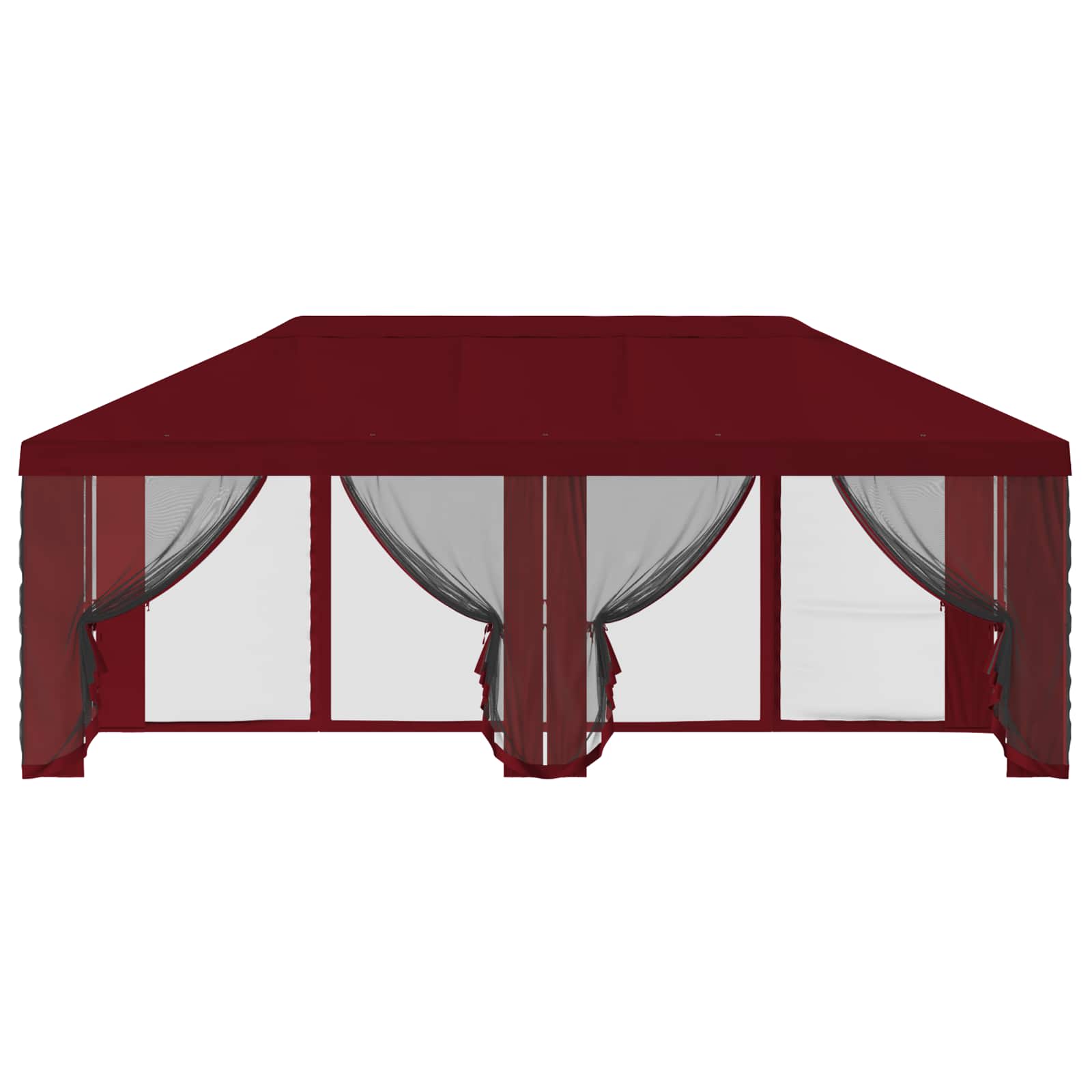 Copertura Gazebo con Pareti Laterali 6 x 3 m Borgogna