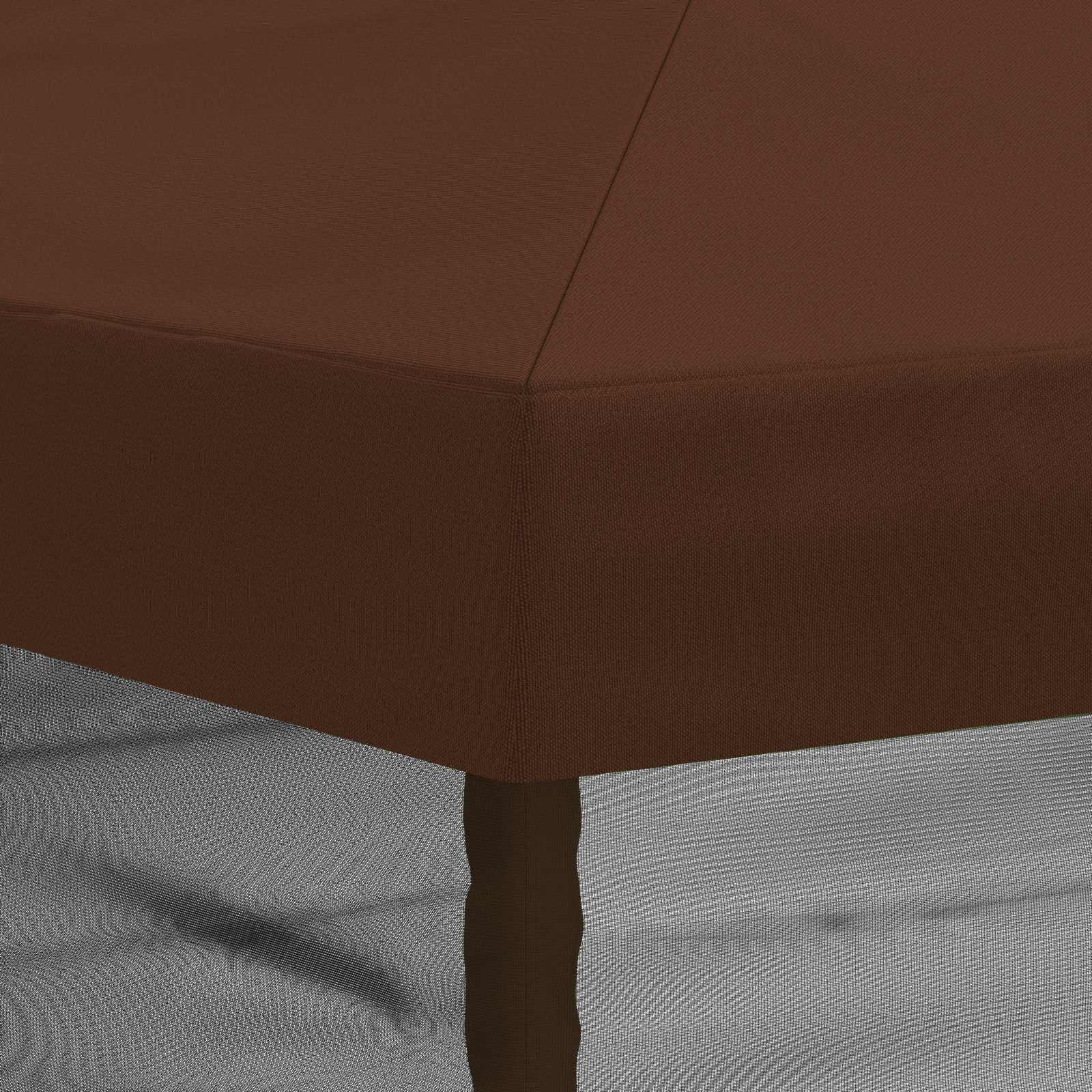 Copertura Gazebo con Pareti Laterali 6 x 3 m Marrone Poliestere