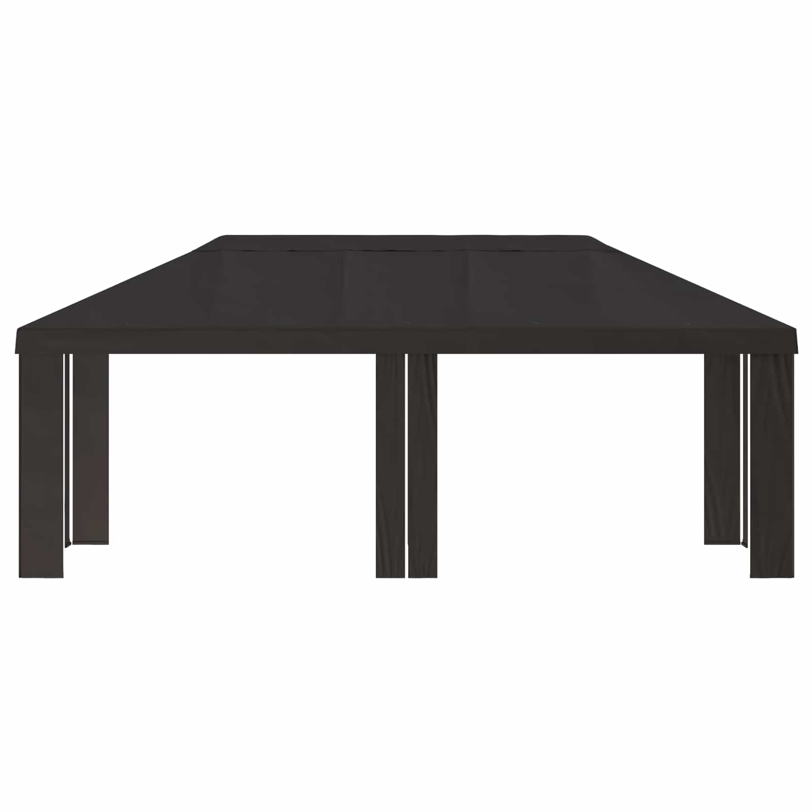Copertura per Gazebo 6 x 3 m Antracite Poliestere 190 gsm