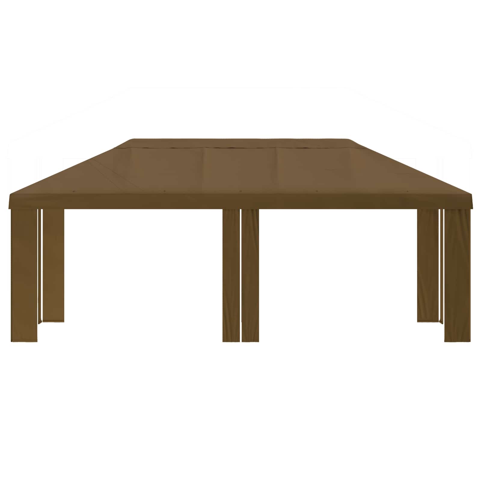 Copertura per Gazebo 6 x 3 m Tortora Poliestere 190 gsm
