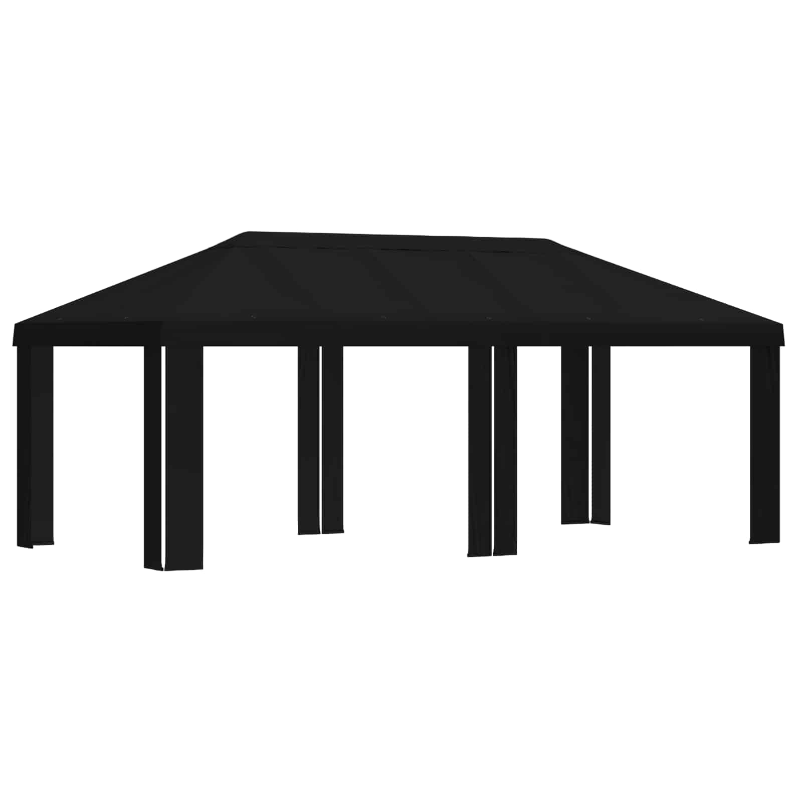 Copertura per Gazebo 6 x 3 m Nero Poliestere 190 gsm