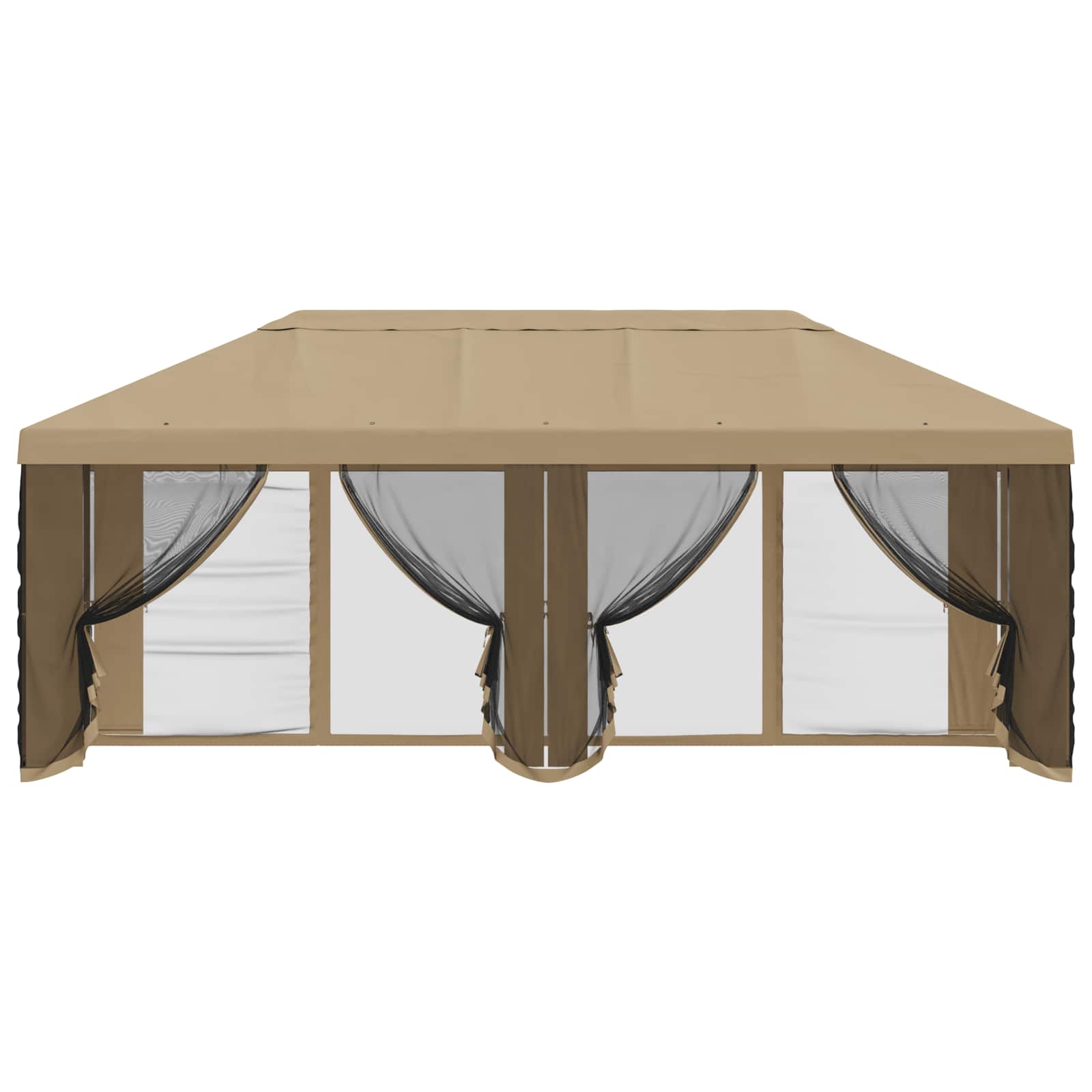 Copertura Gazebo con Pareti Laterali Beige 600,5 x 300,5 cm