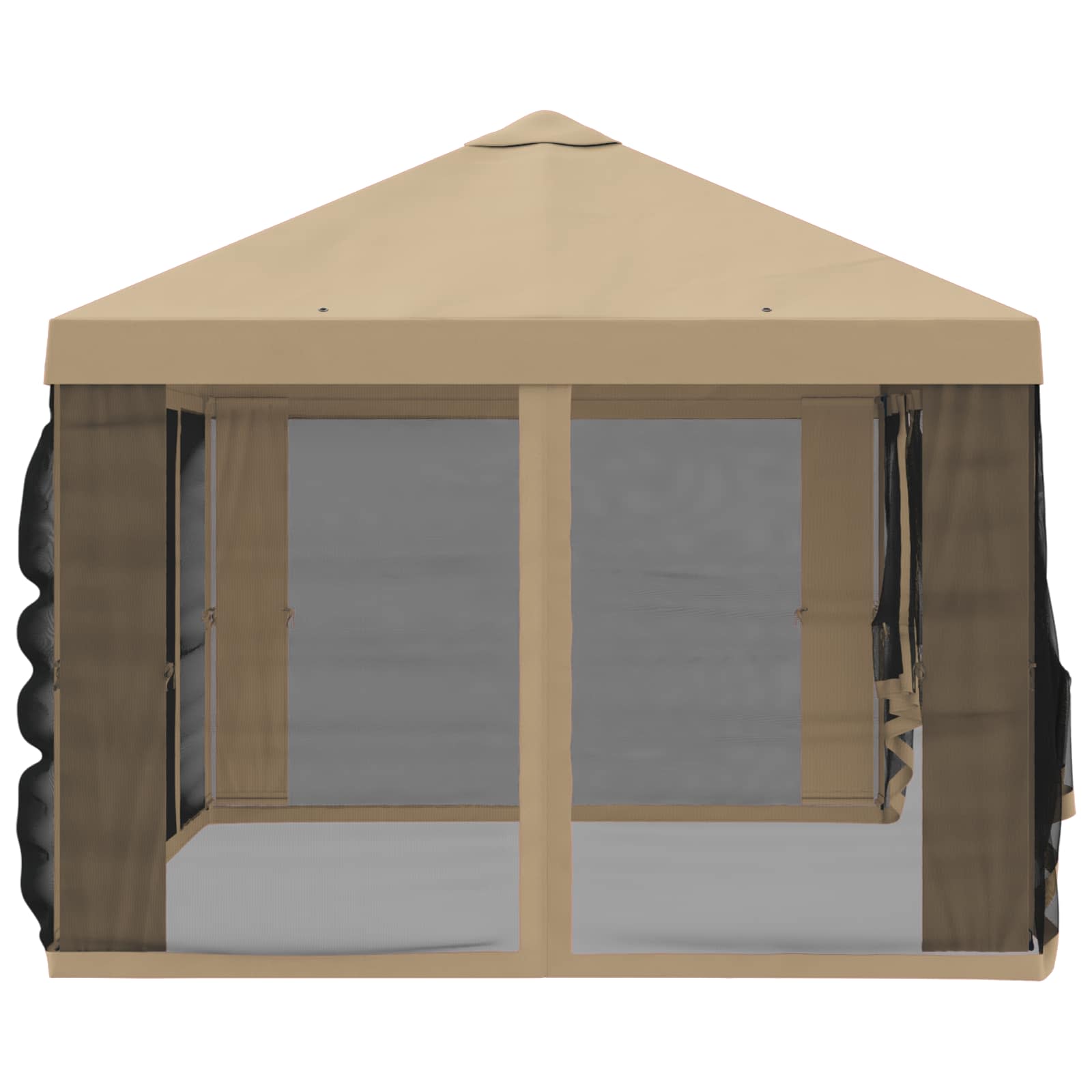 Copertura Gazebo con Pareti Laterali Beige 600,5 x 300,5 cm