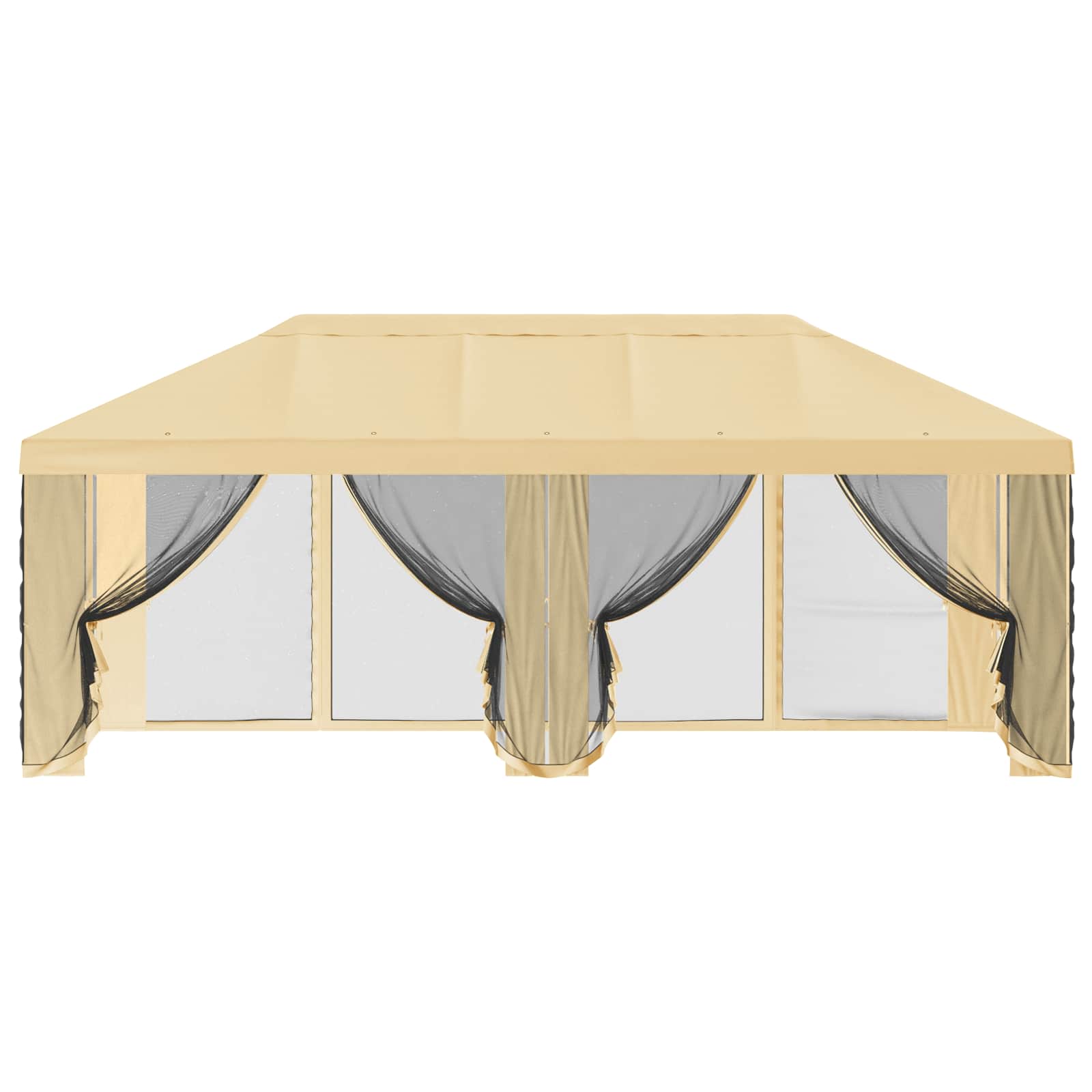 Copertura Gazebo con Pareti Laterali Crema 600,5 x 300,5 cm
