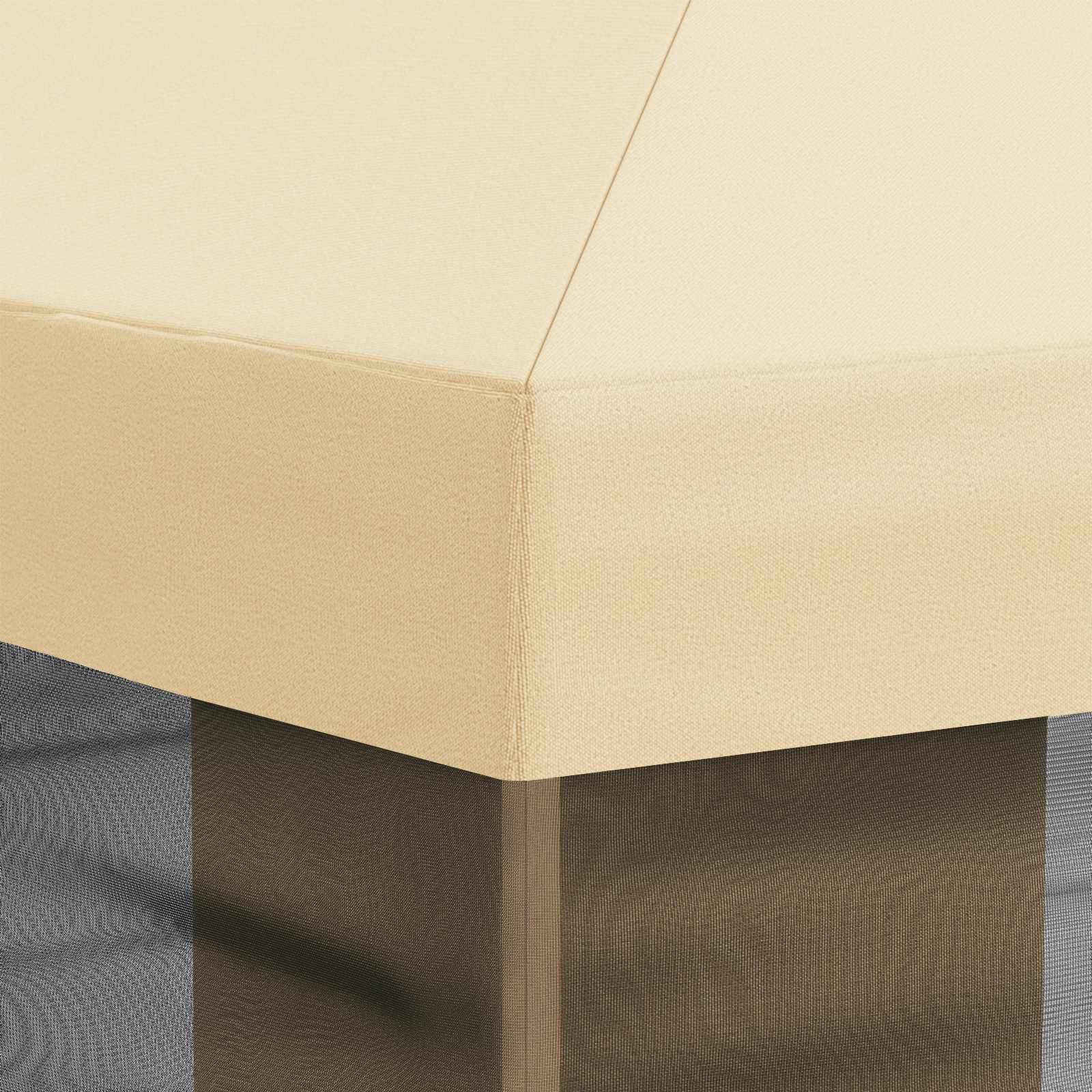 Copertura Gazebo con Pareti Laterali Crema 600,5 x 300,5 cm