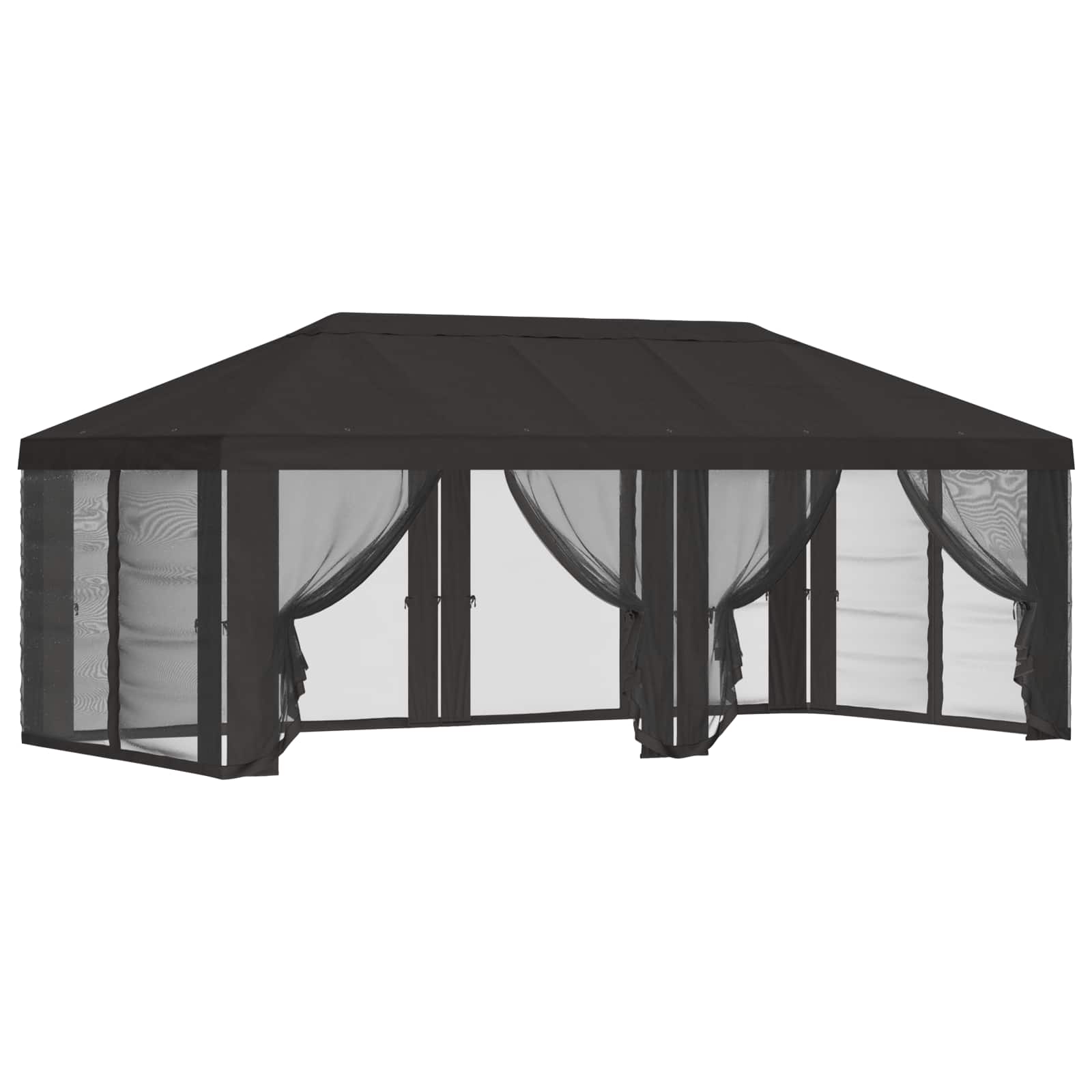 Copertura Gazebo con Pareti Laterali Antracite 600,5 x 300,5 cm