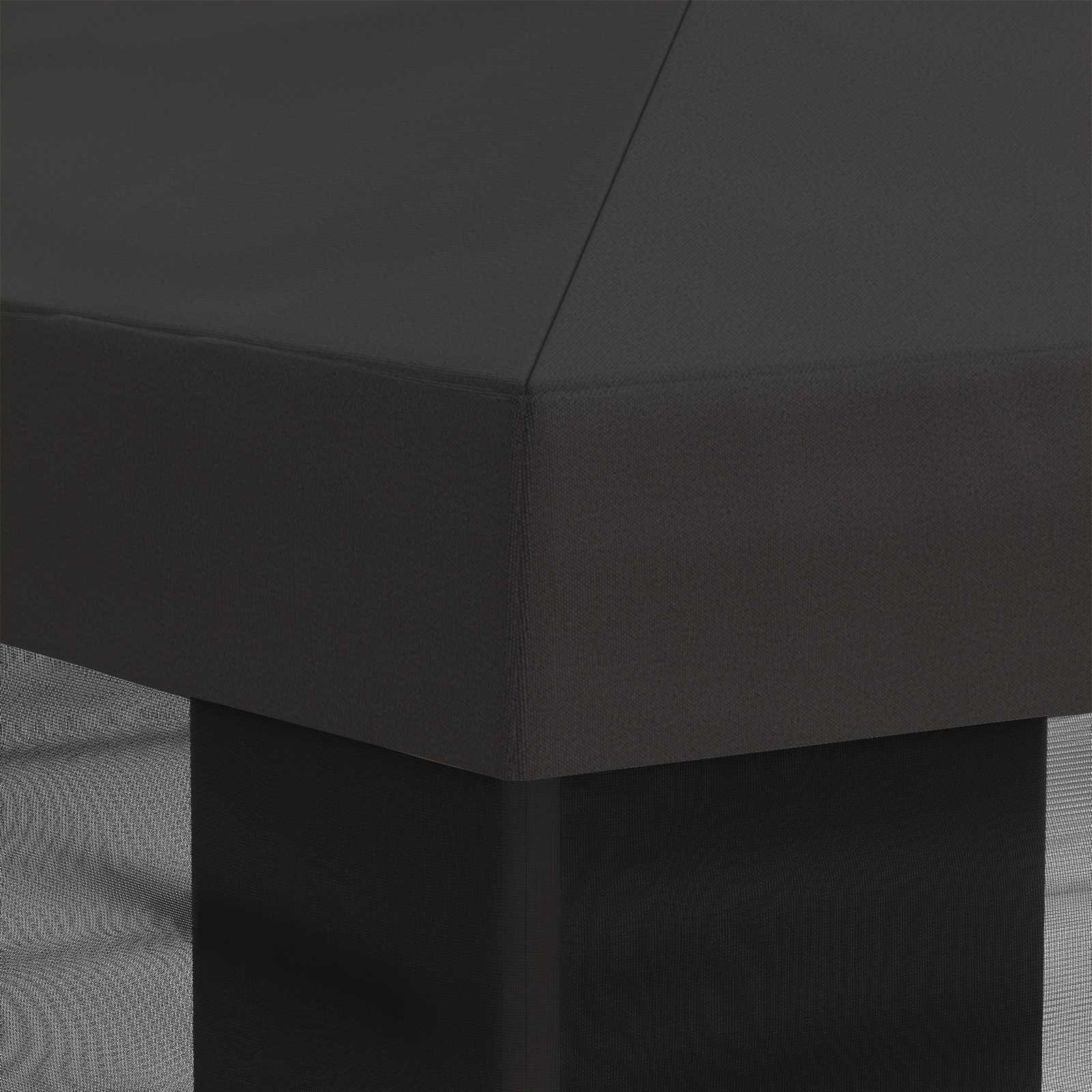 Copertura Gazebo con Pareti Laterali Antracite 600,5 x 300,5 cm