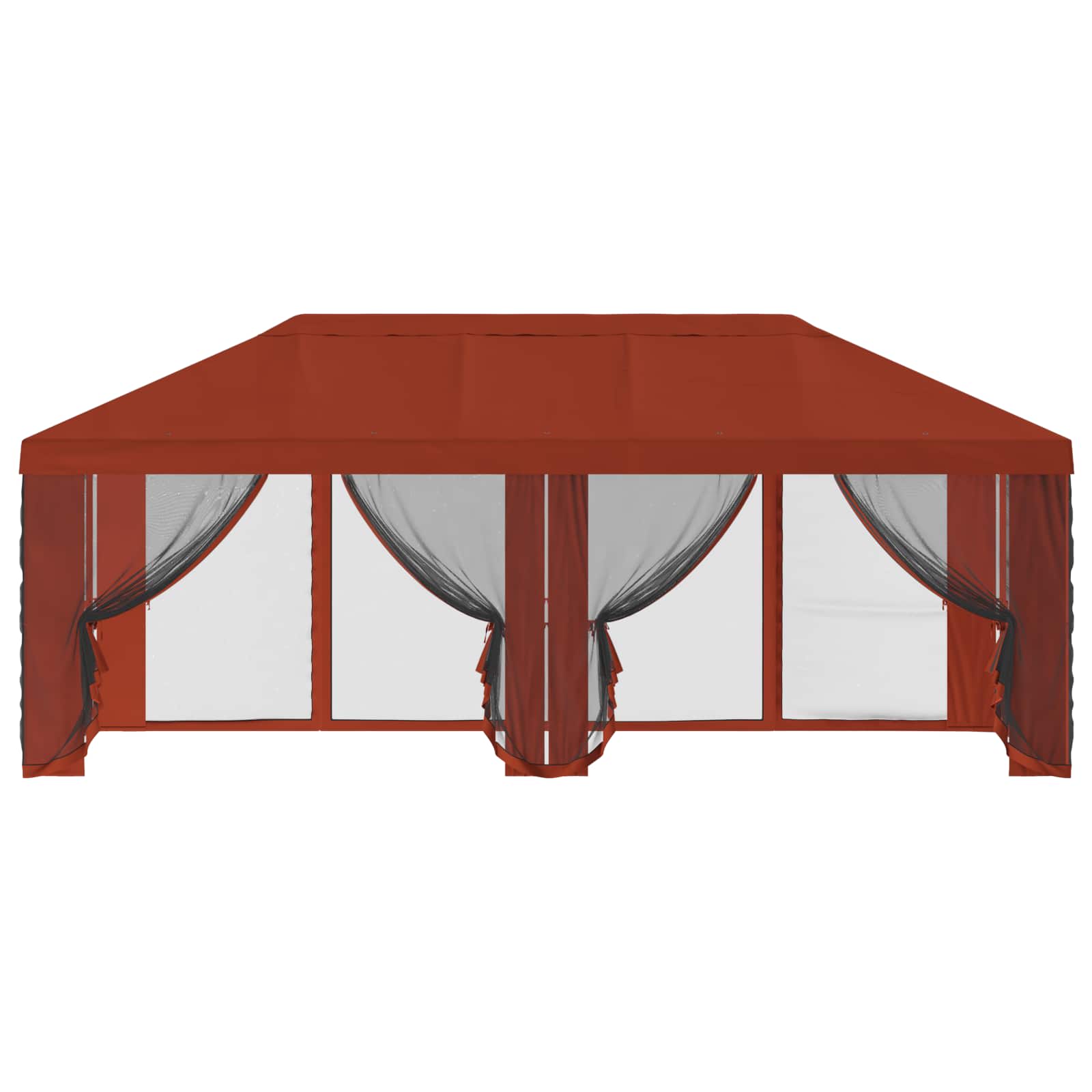 Copertura Gazebo con Pareti Laterali Terracotta Poliestere