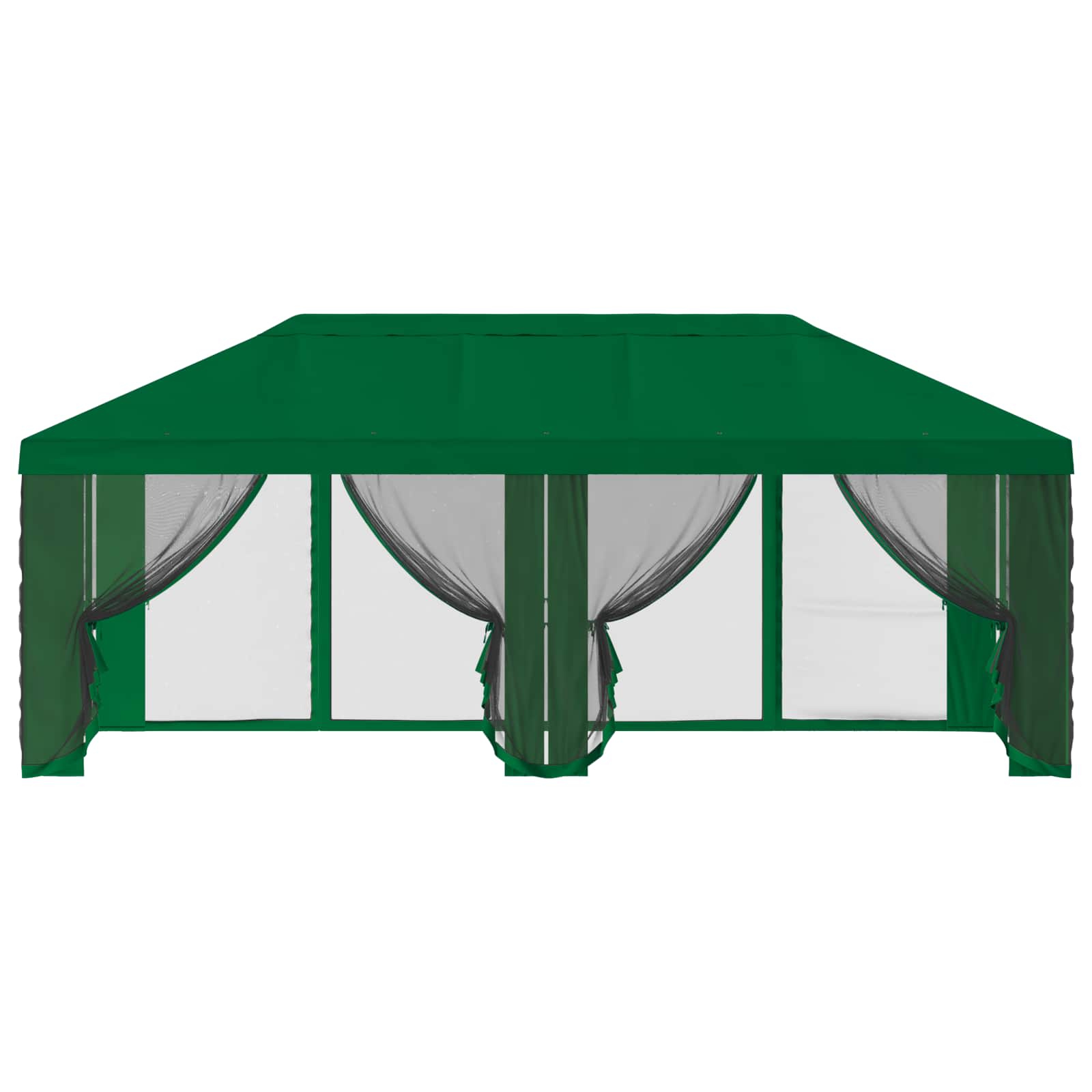 Copertura Gazebo con Pareti Laterali Verde 600,5 x 300,5 cm