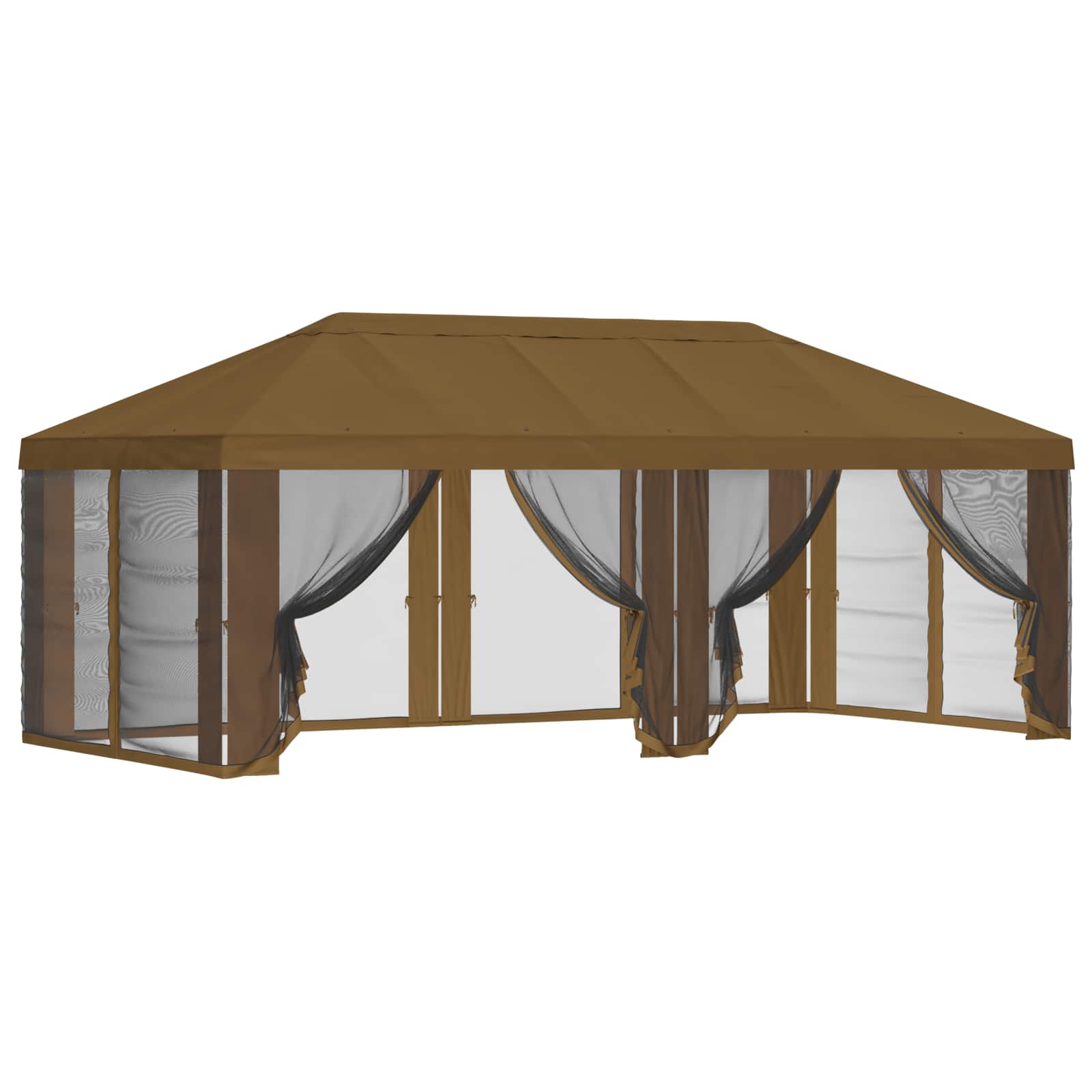 Copertura Gazebo con Pareti Laterali 600,5 x 300,5 cm Tortora