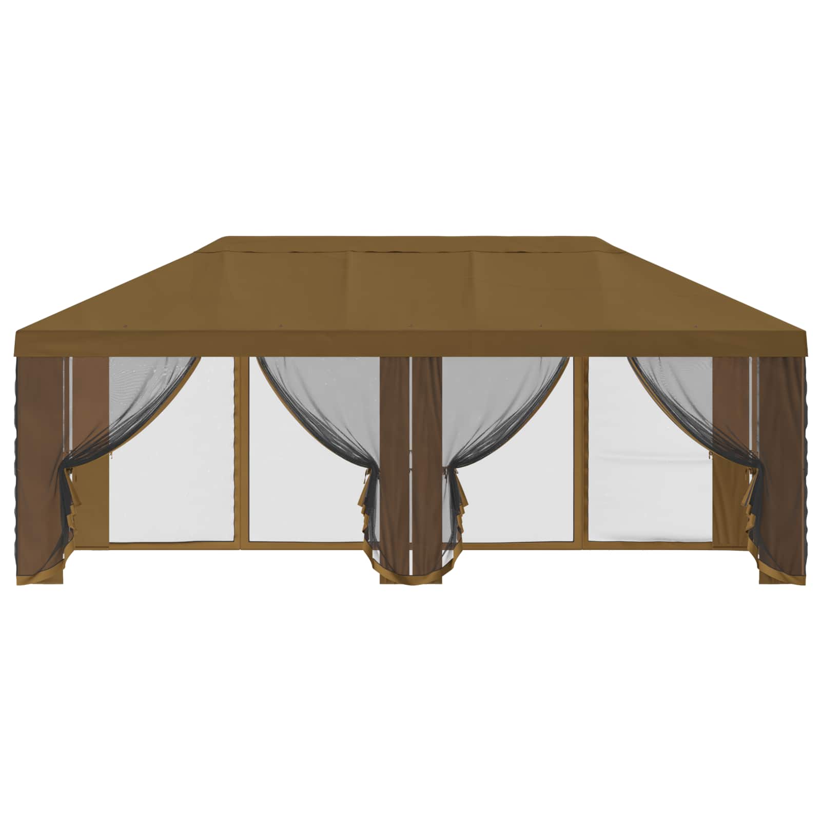 Copertura Gazebo con Pareti Laterali 600,5 x 300,5 cm Tortora