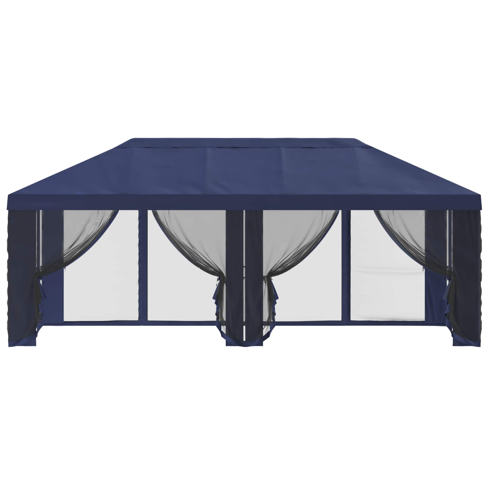 Copertura Gazebo con Pareti Laterali Blu 600,5 x 300,5 cm