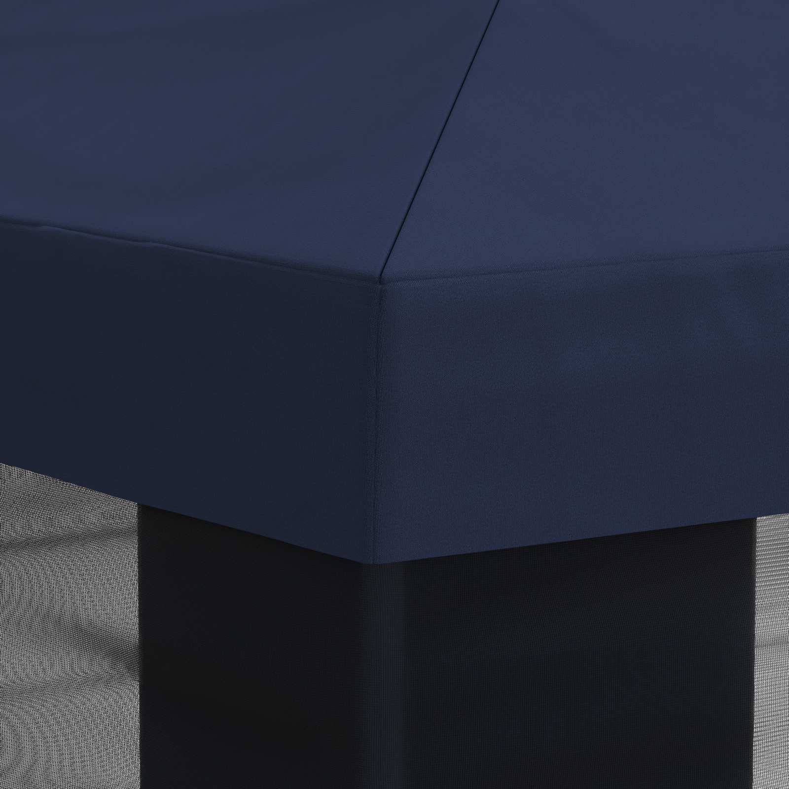 Copertura Gazebo con Pareti Laterali Blu 600,5 x 300,5 cm