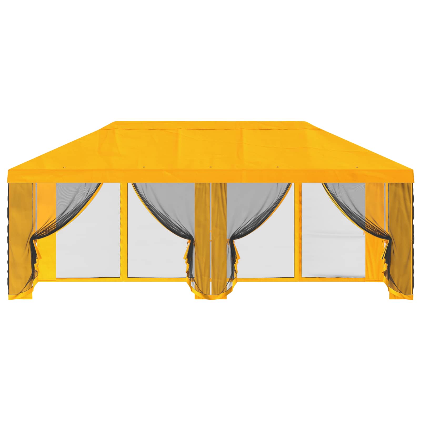 Copertura Gazebo con Pareti Laterali Giallo 600,5 x 300,5 cm