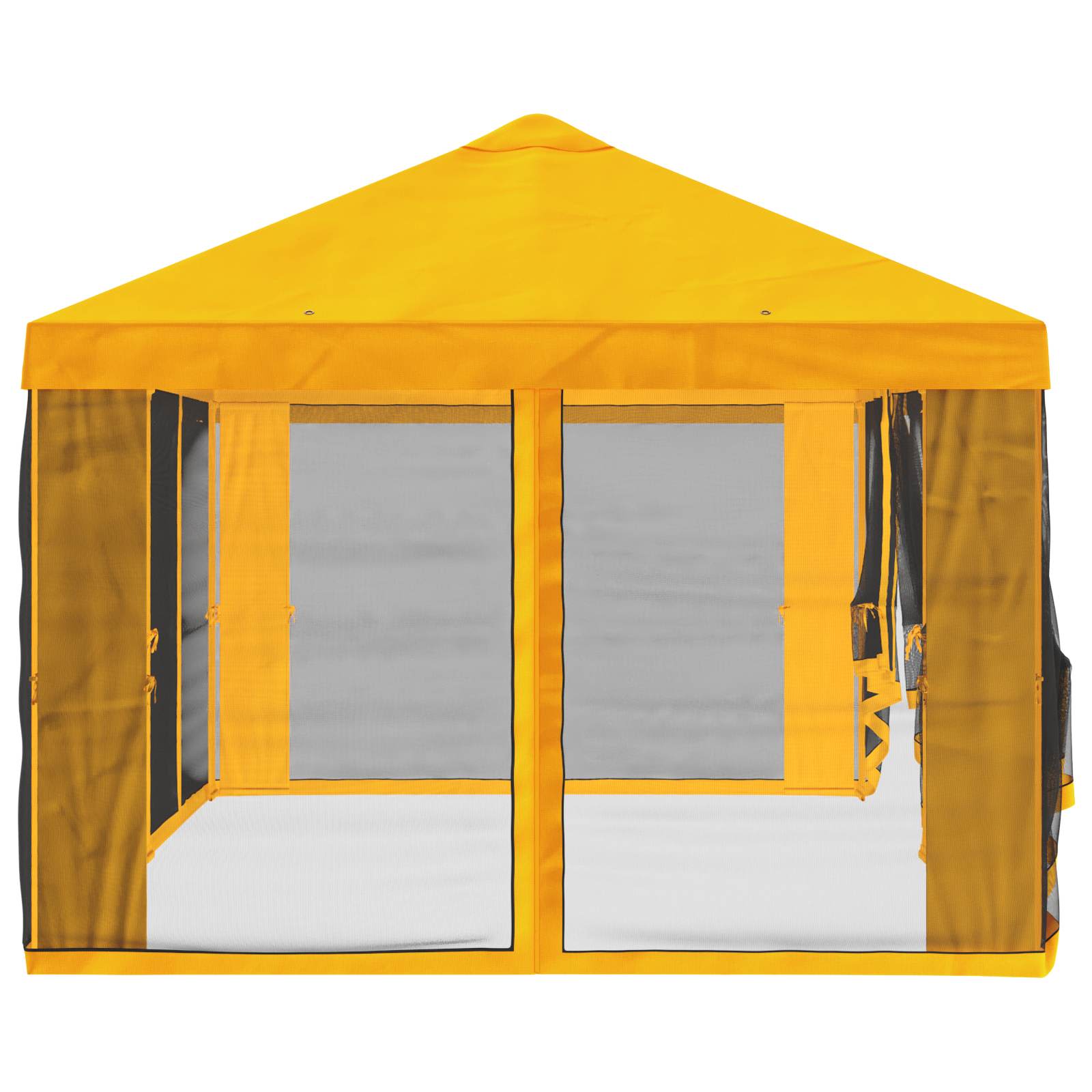 Copertura Gazebo con Pareti Laterali Giallo 600,5 x 300,5 cm