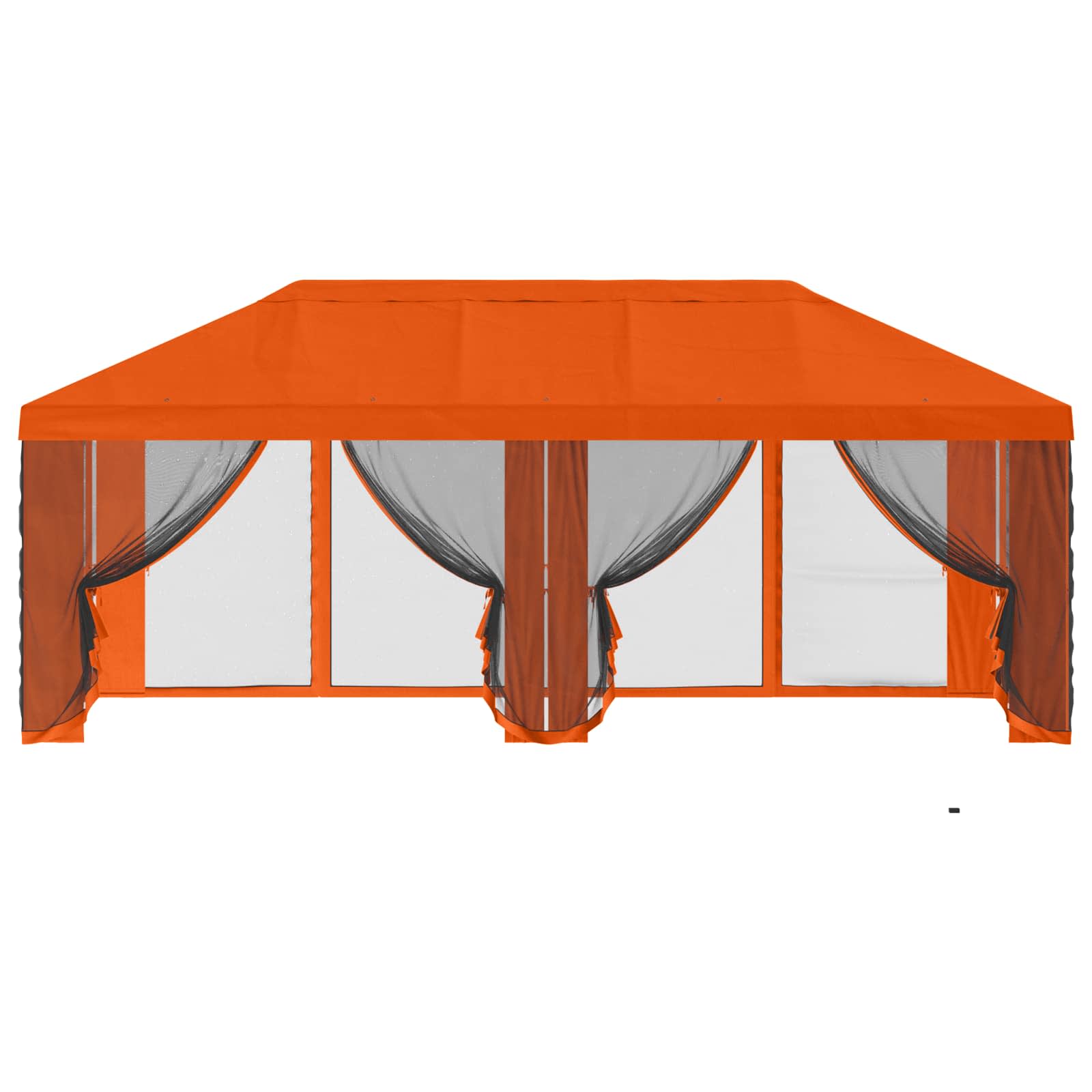 Copertura Gazebo con Pareti Laterali Arancione 600,5 x 300,5 cm
