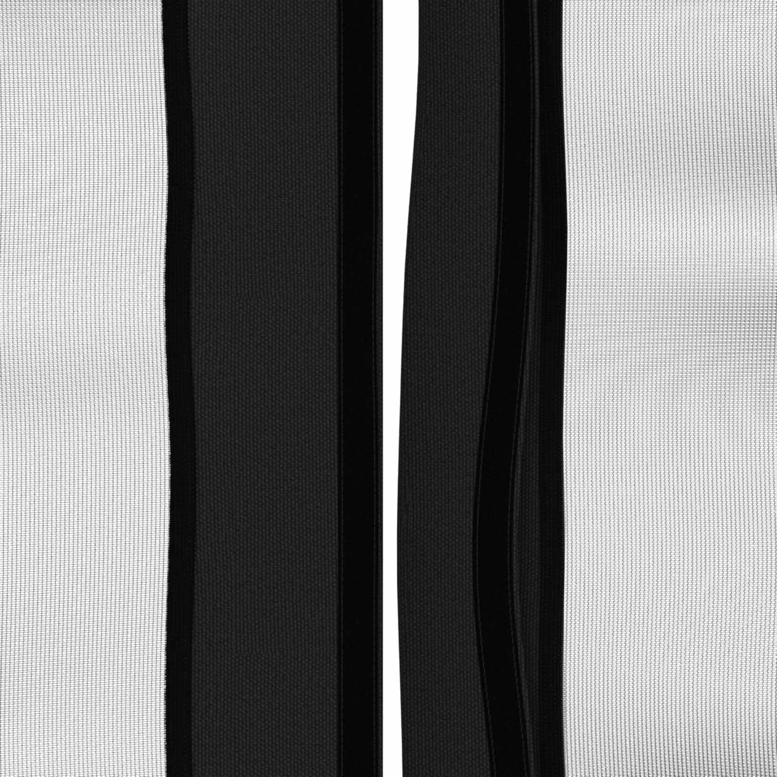 Copertura Gazebo con Pareti Laterali Nero 600,5 x 300,5 cm