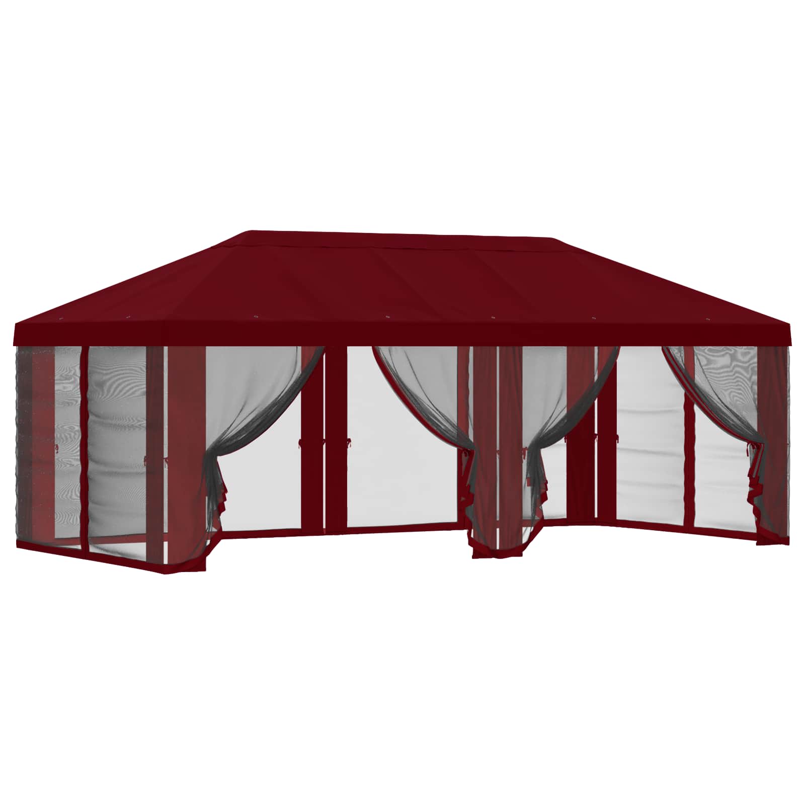 Copertura Gazebo con Pareti Laterali Borgogna 600,5 x 300,5 cm