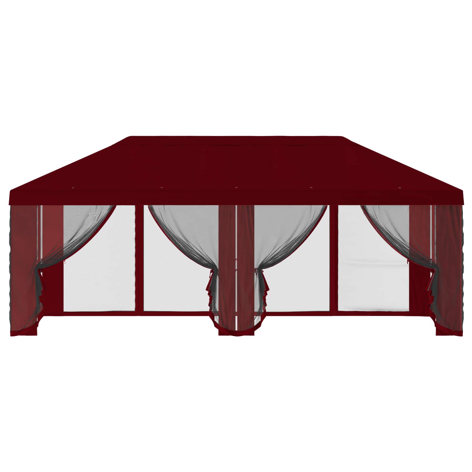 Copertura Gazebo con Pareti Laterali Borgogna 600,5 x 300,5 cm