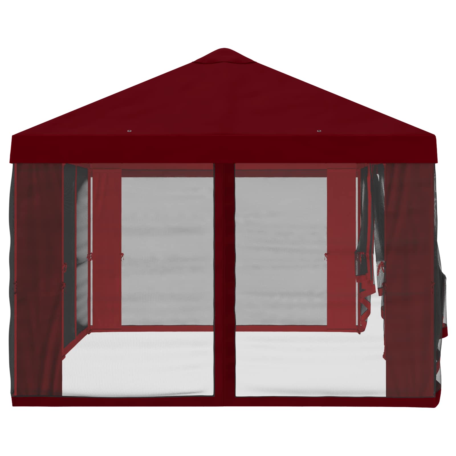 Copertura Gazebo con Pareti Laterali Borgogna 600,5 x 300,5 cm