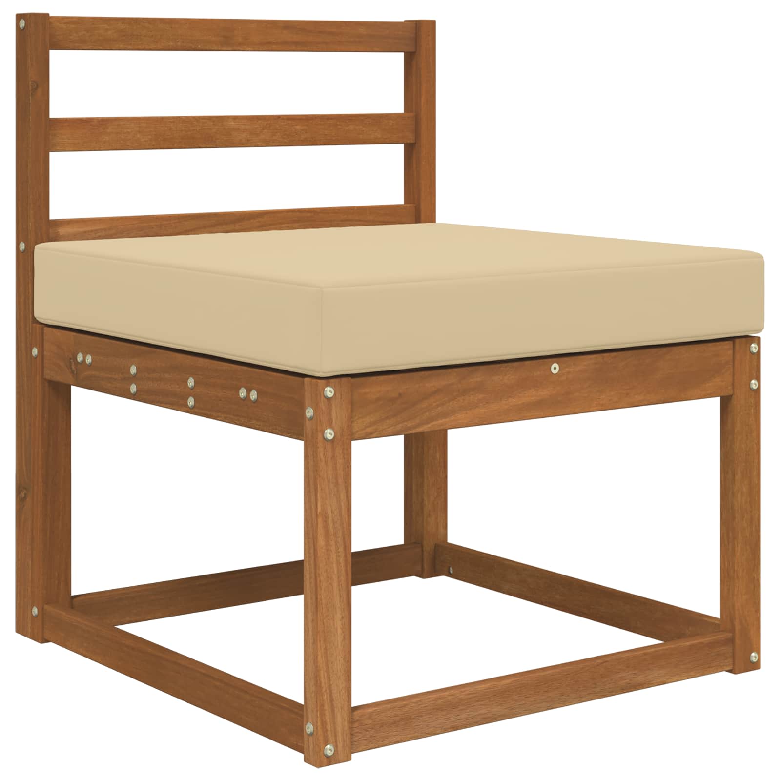 Cuscino per divano da esterno Poliestere Beige 60 x 60 cm