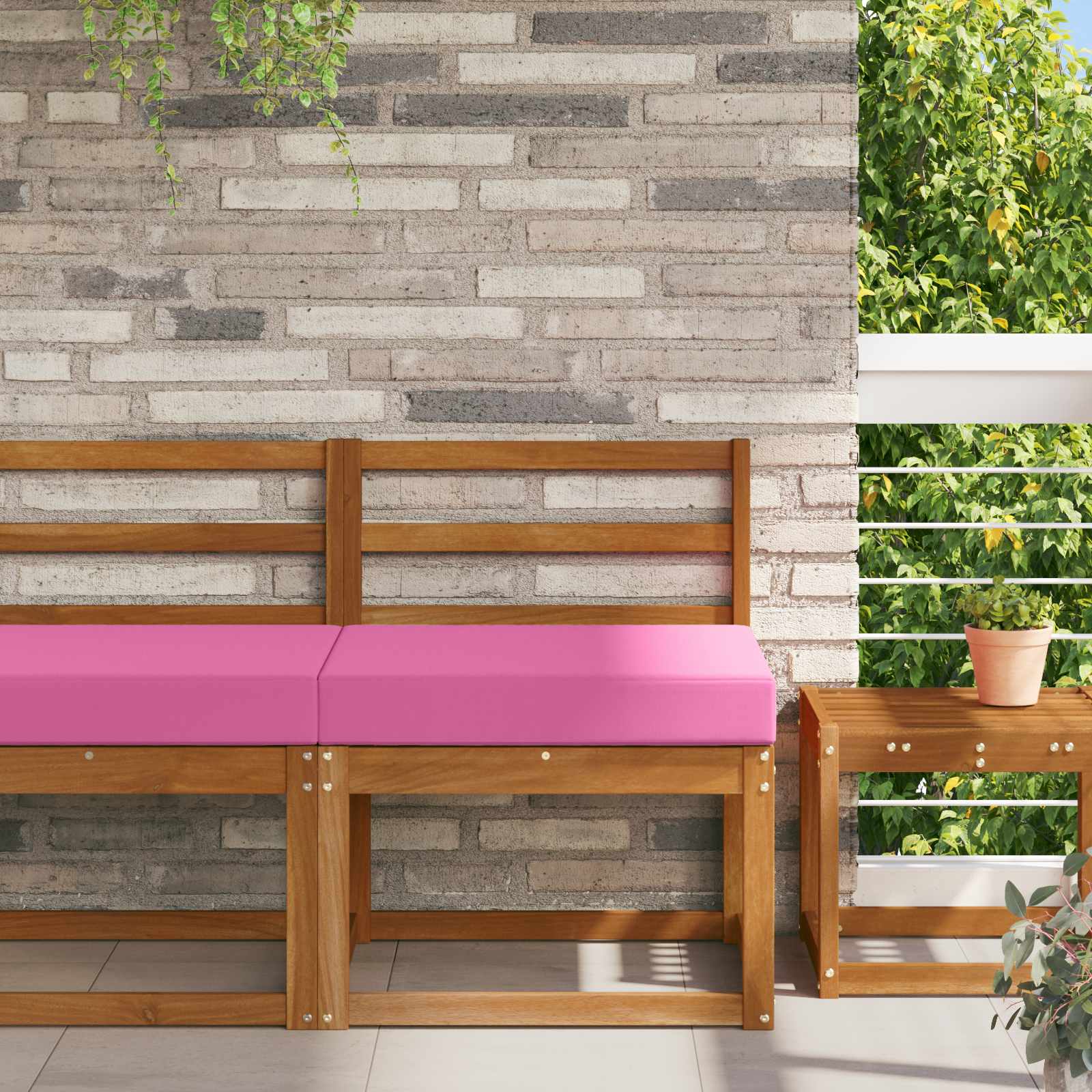 Cuscino per divano da esterno Poliestere Rosa 60 x 60 cm