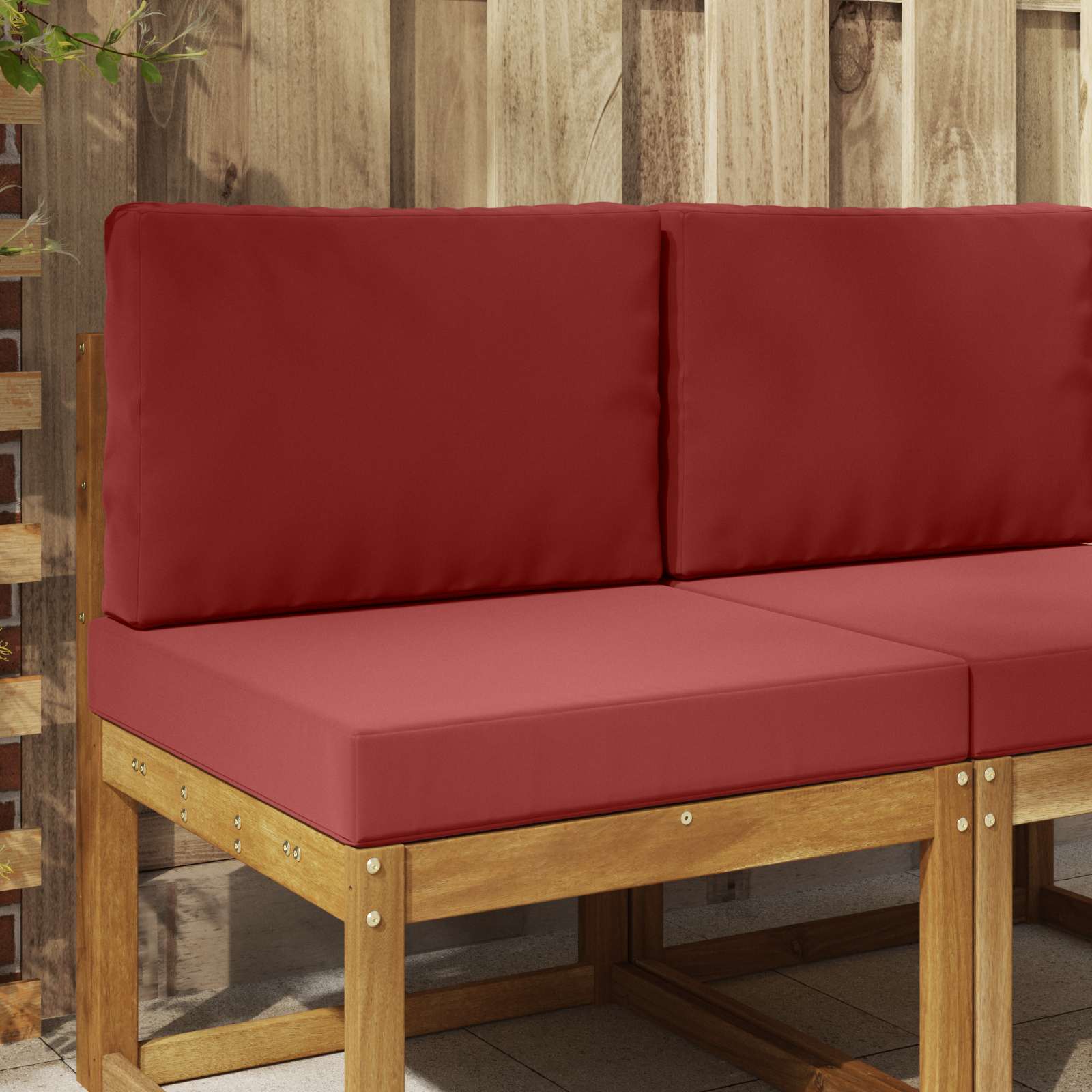 Cuscino per divano da esterno Poliestere Rosso vino 60 x 60 cm
