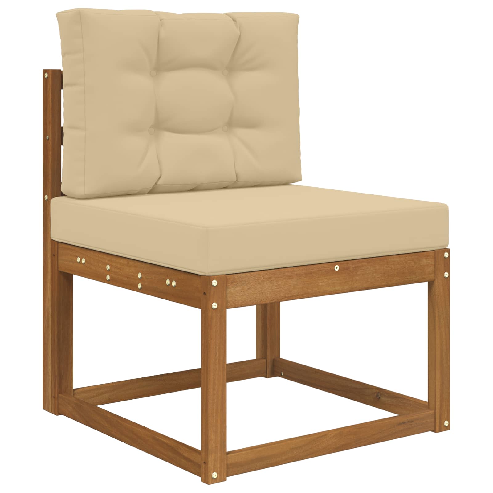 Cuscino per divano da esterno Poliestere Beige 60 x 60 cm
