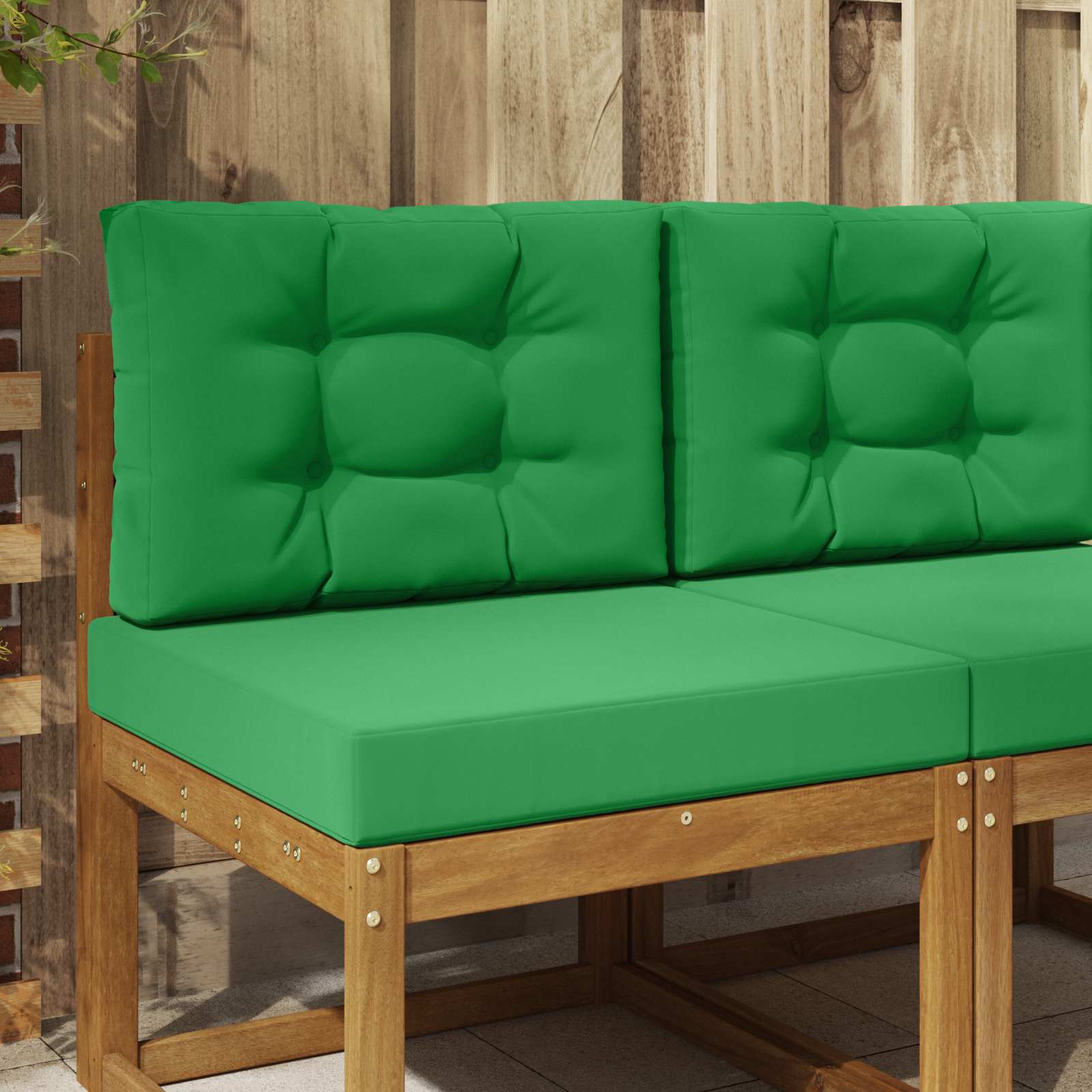 Cuscino per divano da esterno Poliestere Verde 60 x 60 cm