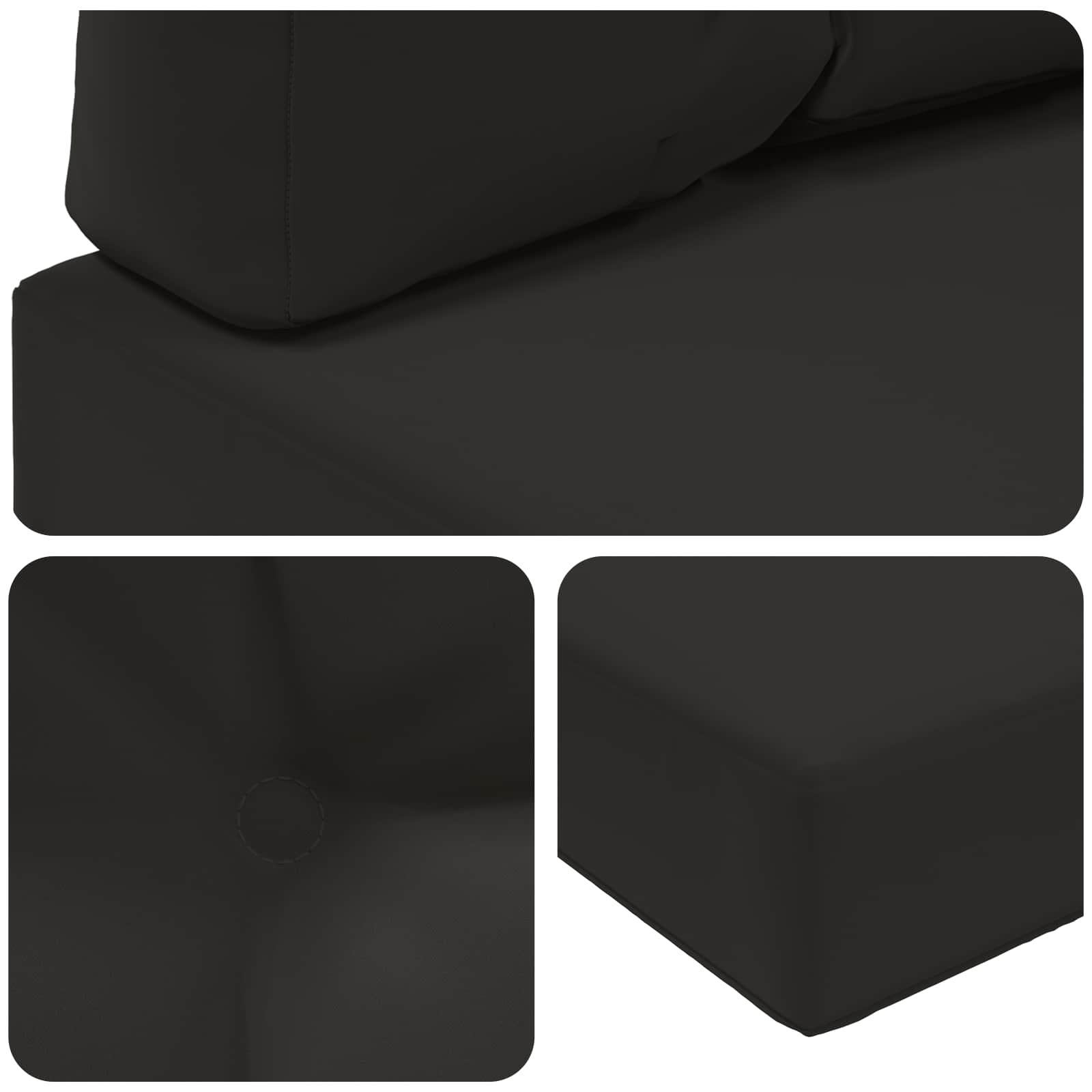 Cuscino per divano da esterno Poliestere Nero 60 x 60 cm