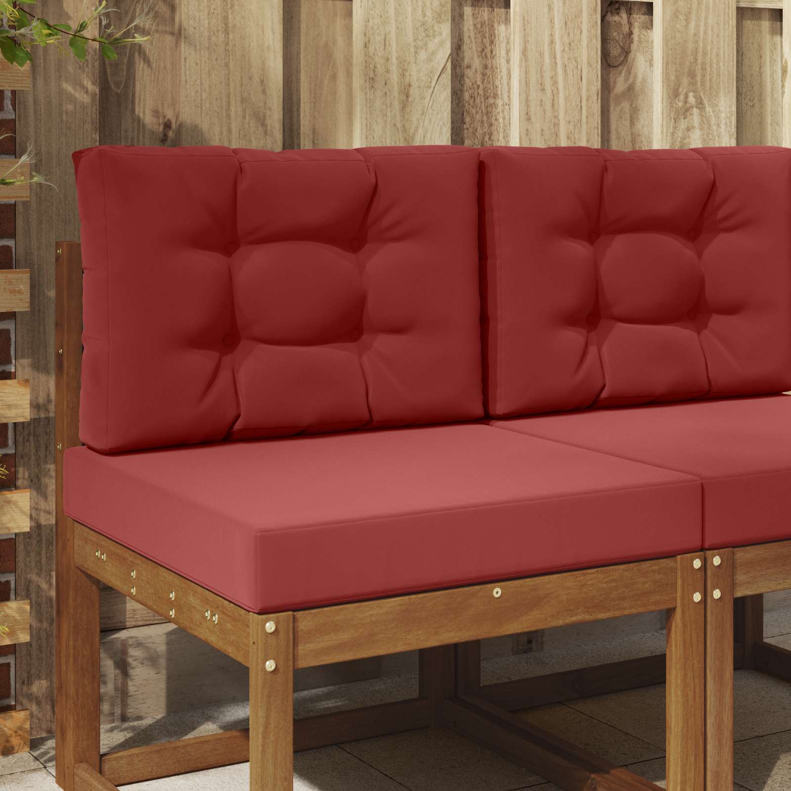 Cuscino per divano da esterno Poliestere Rosso vino 60 x 60 cm